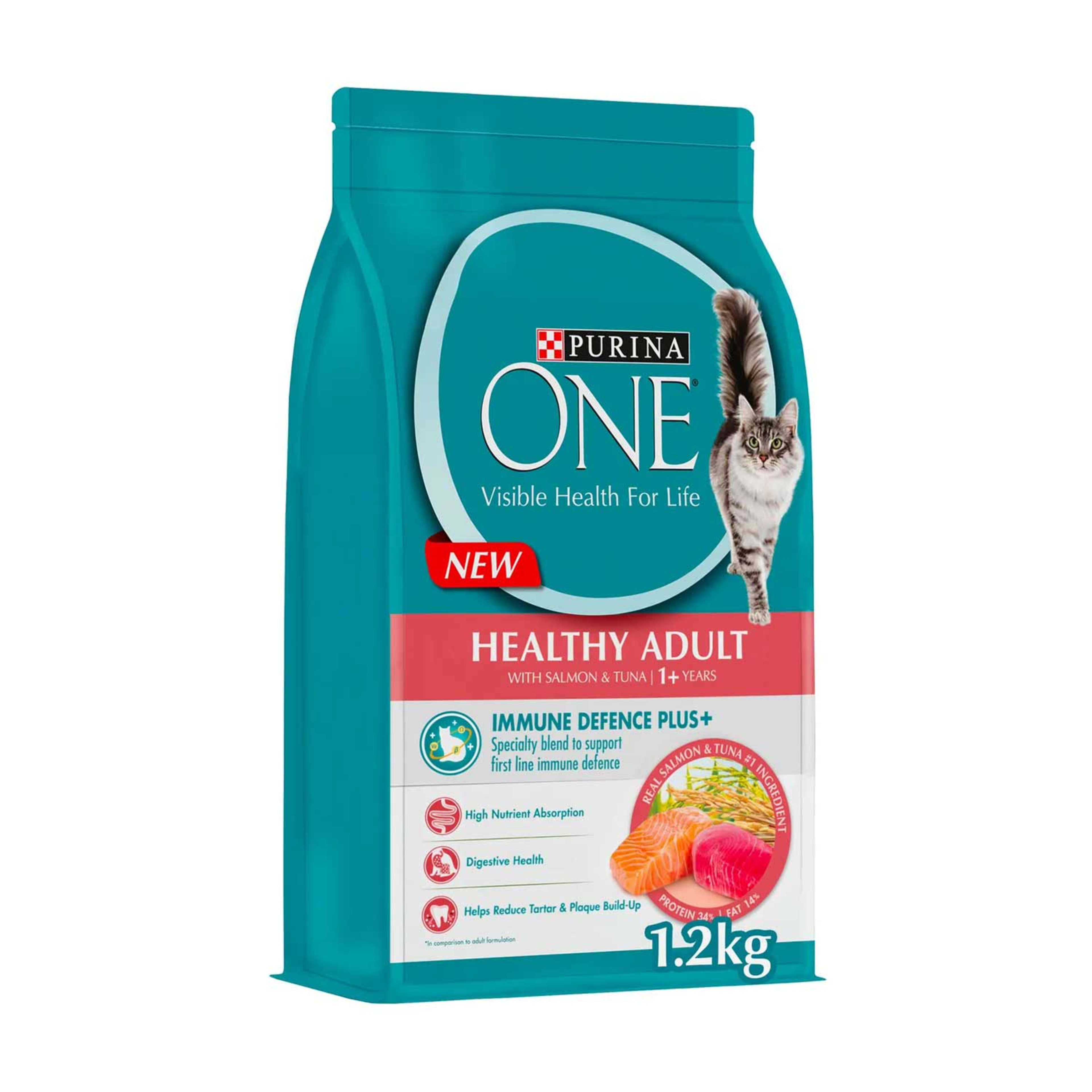 Purina One Healthy Adult with Salmon & Tuna 1.2kg