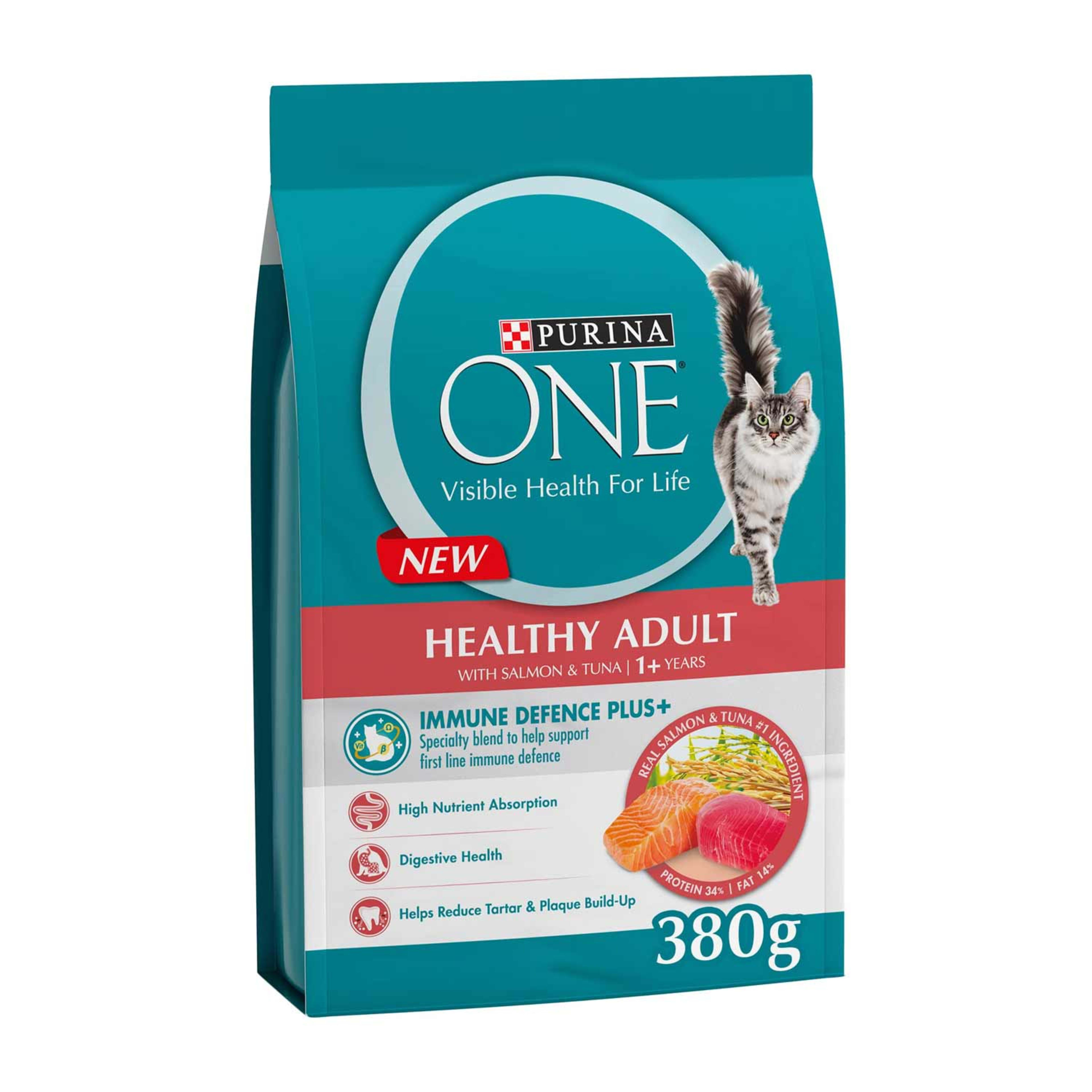 Purina One Healthy Adult with Salmon & Tuna 380gm