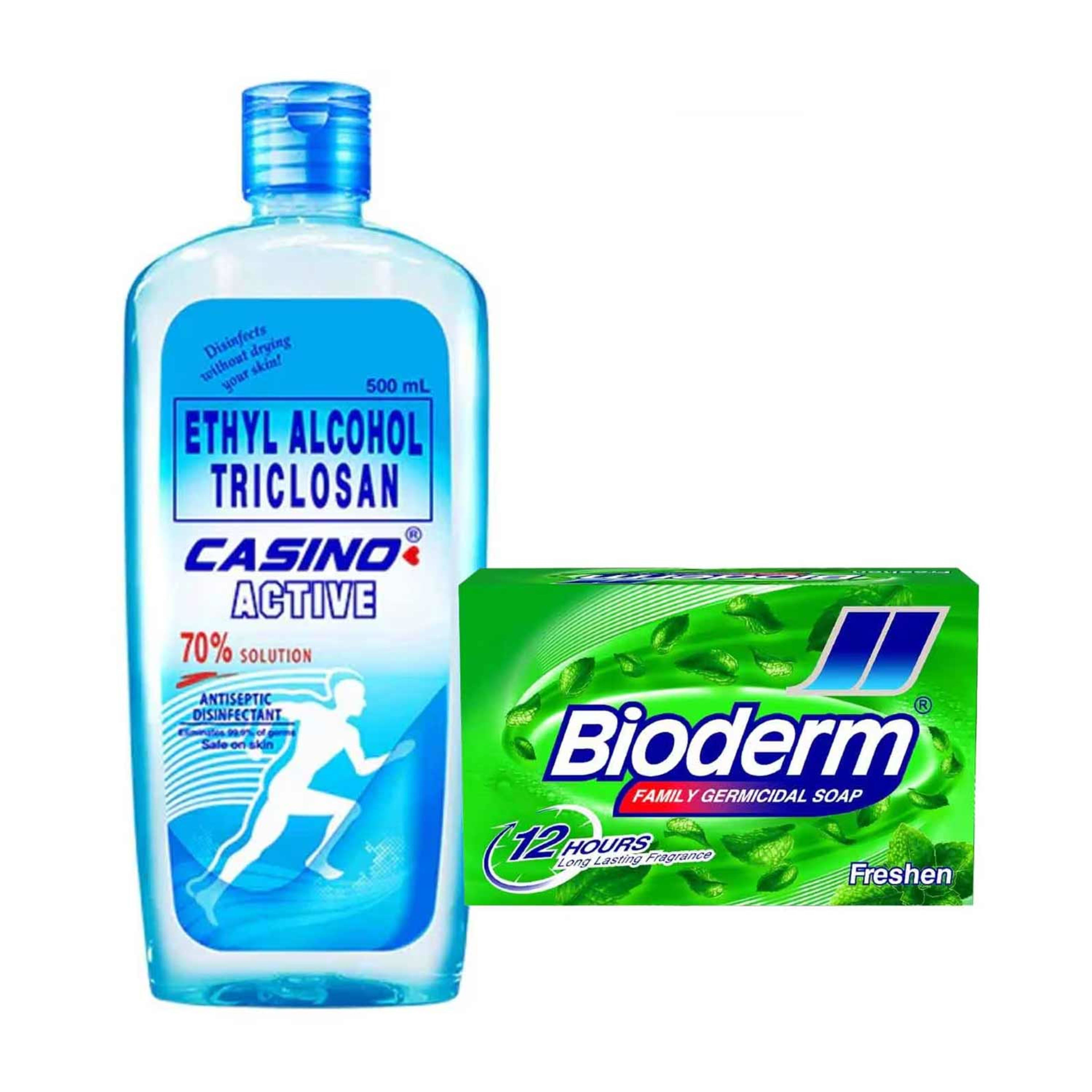 Casino Ethyl Alcohol Antiseptic Active Blue 500ml+bioderm Soap 135gm
