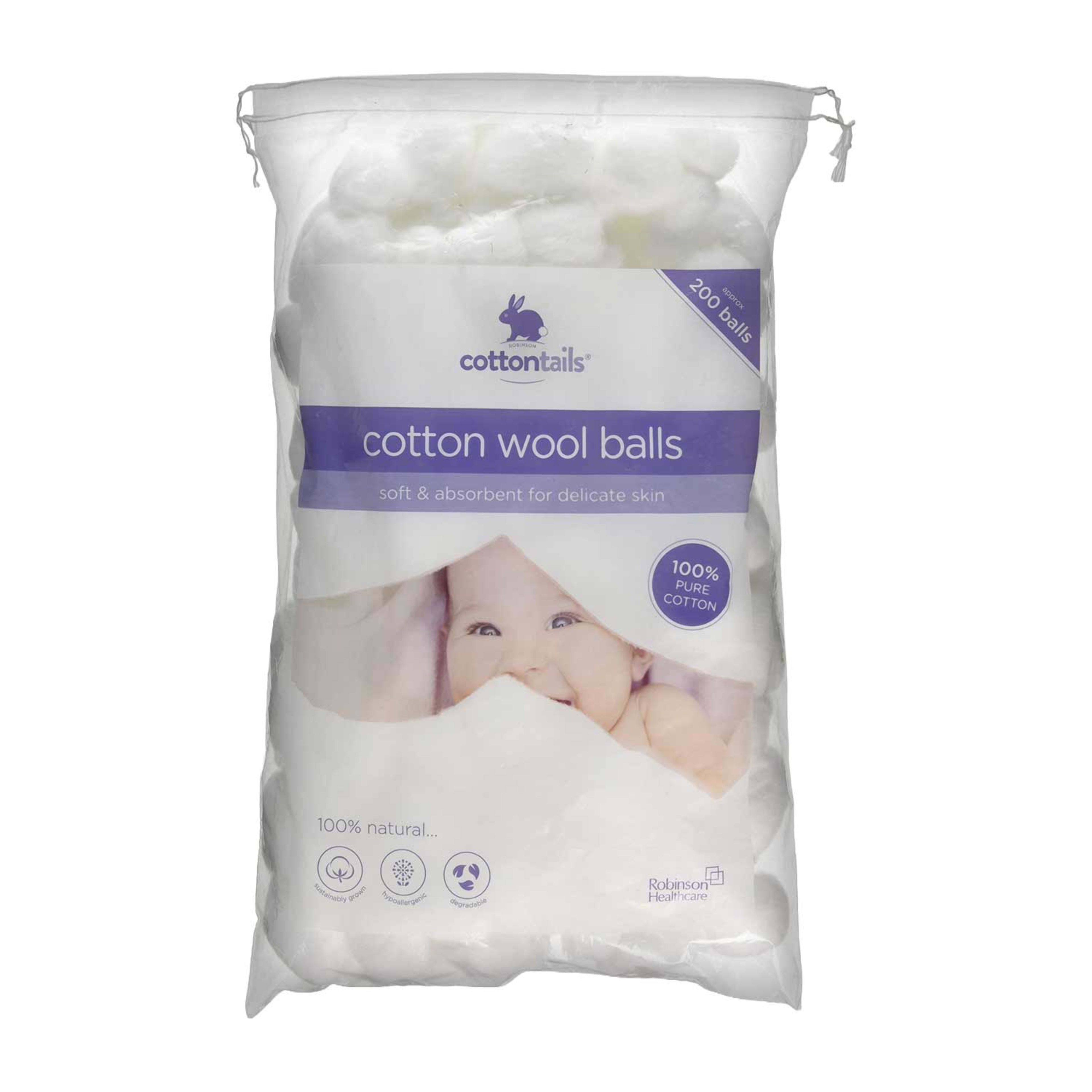 Cottontails Soft Cotton Wool Balls 200's