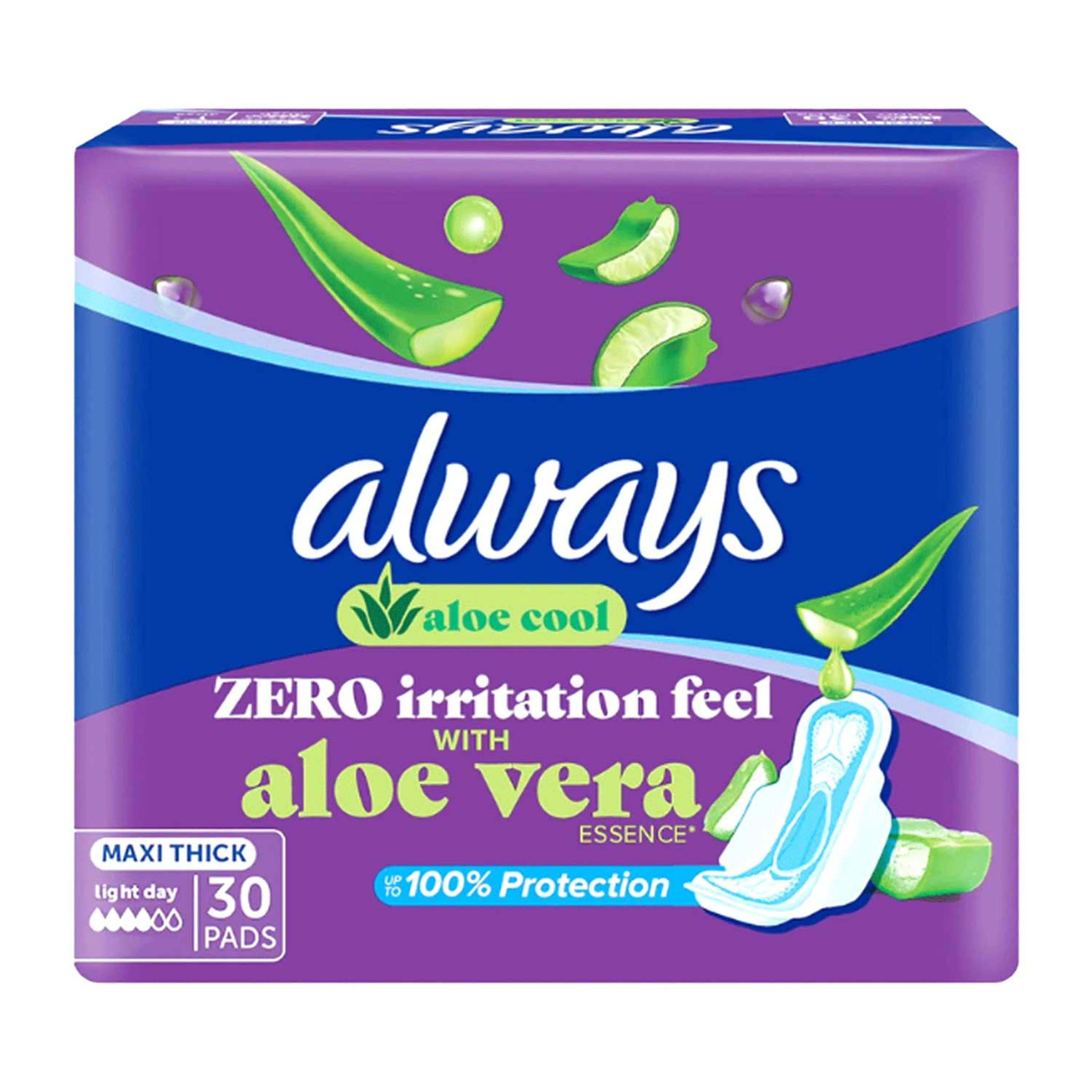 Always Aloe Cool Maxi Thick Pads 30pcs