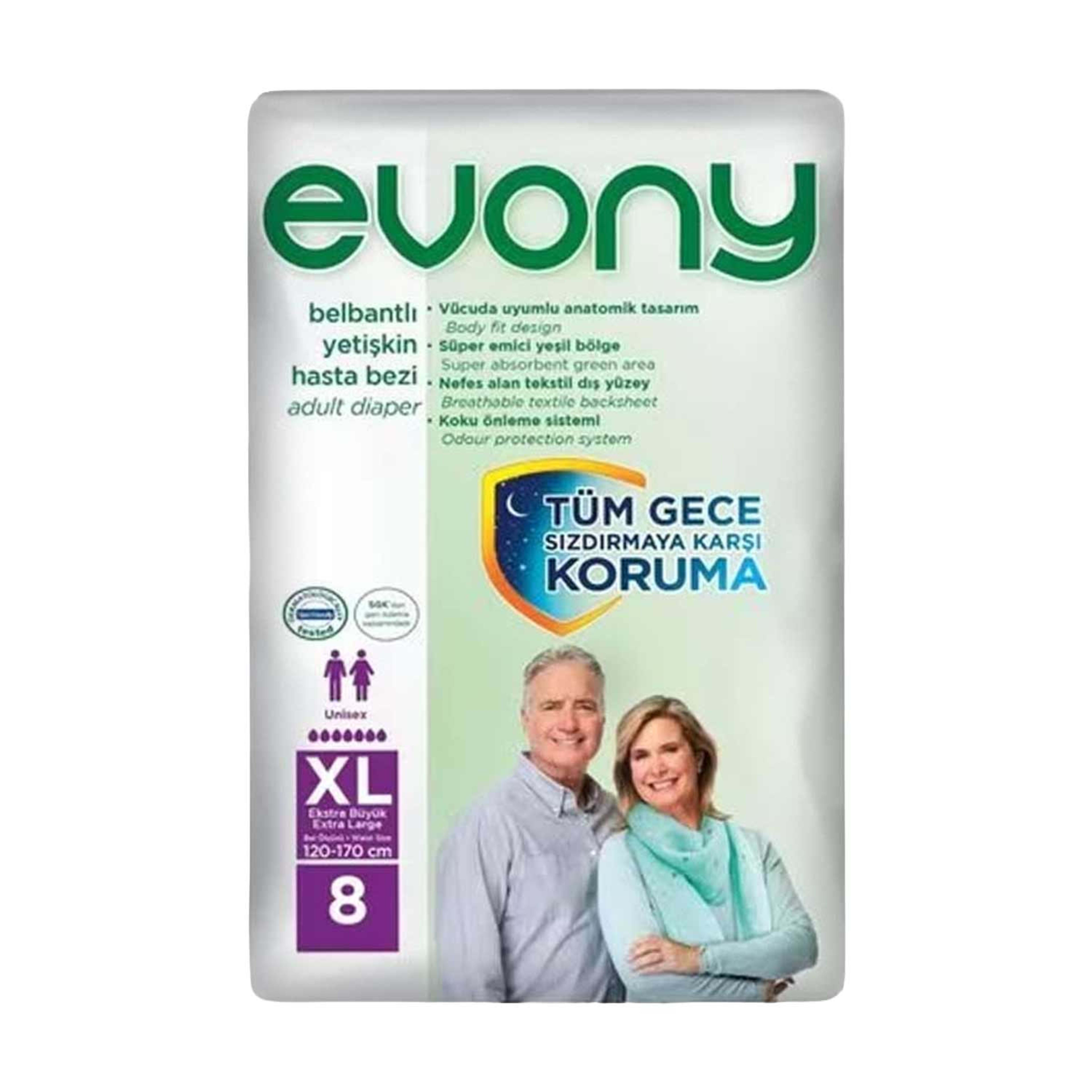 Evony Adult Diaper Extra Large 120-170cm 8pcs