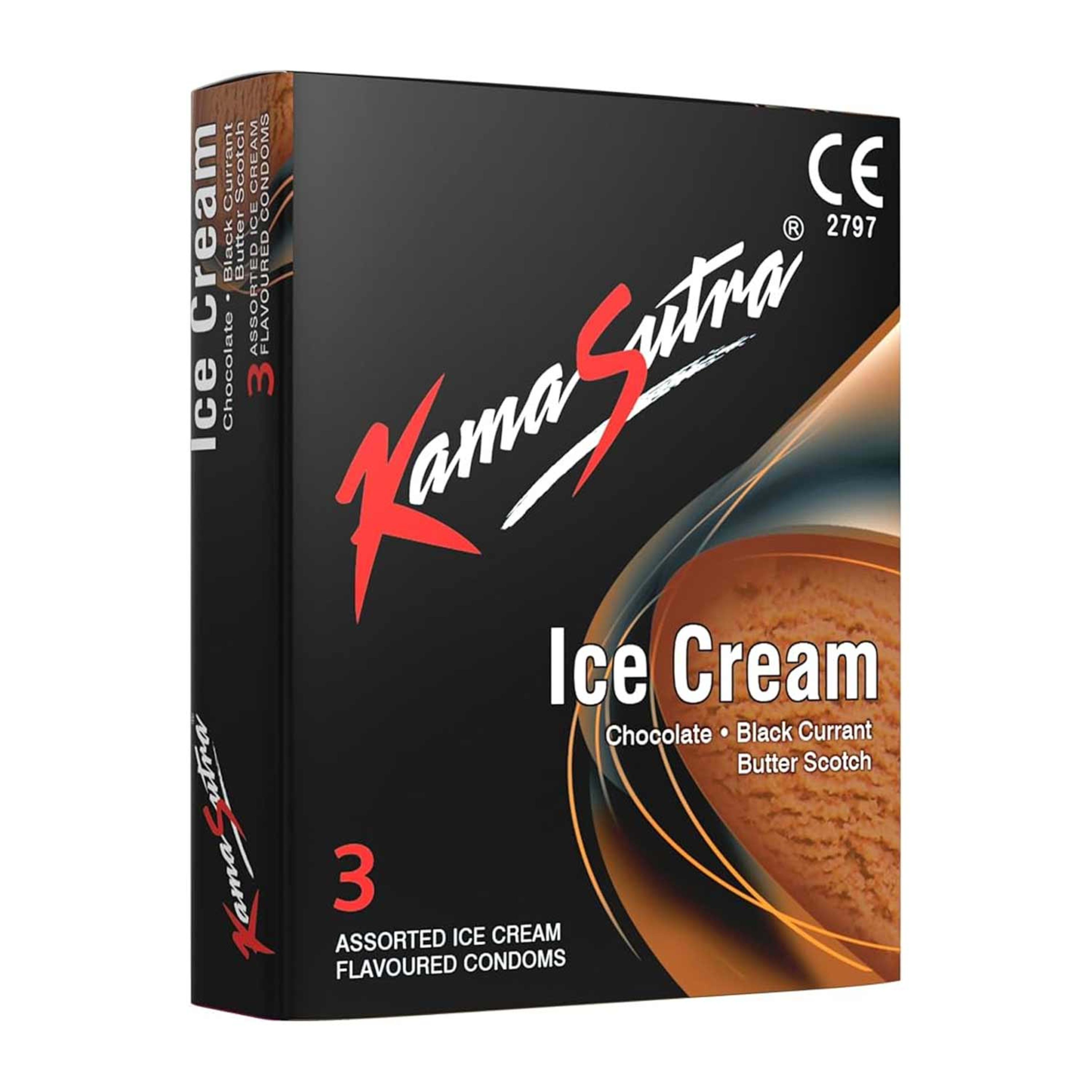 Kama Sutra Ice Cream Flavoured Condoms 3pcs