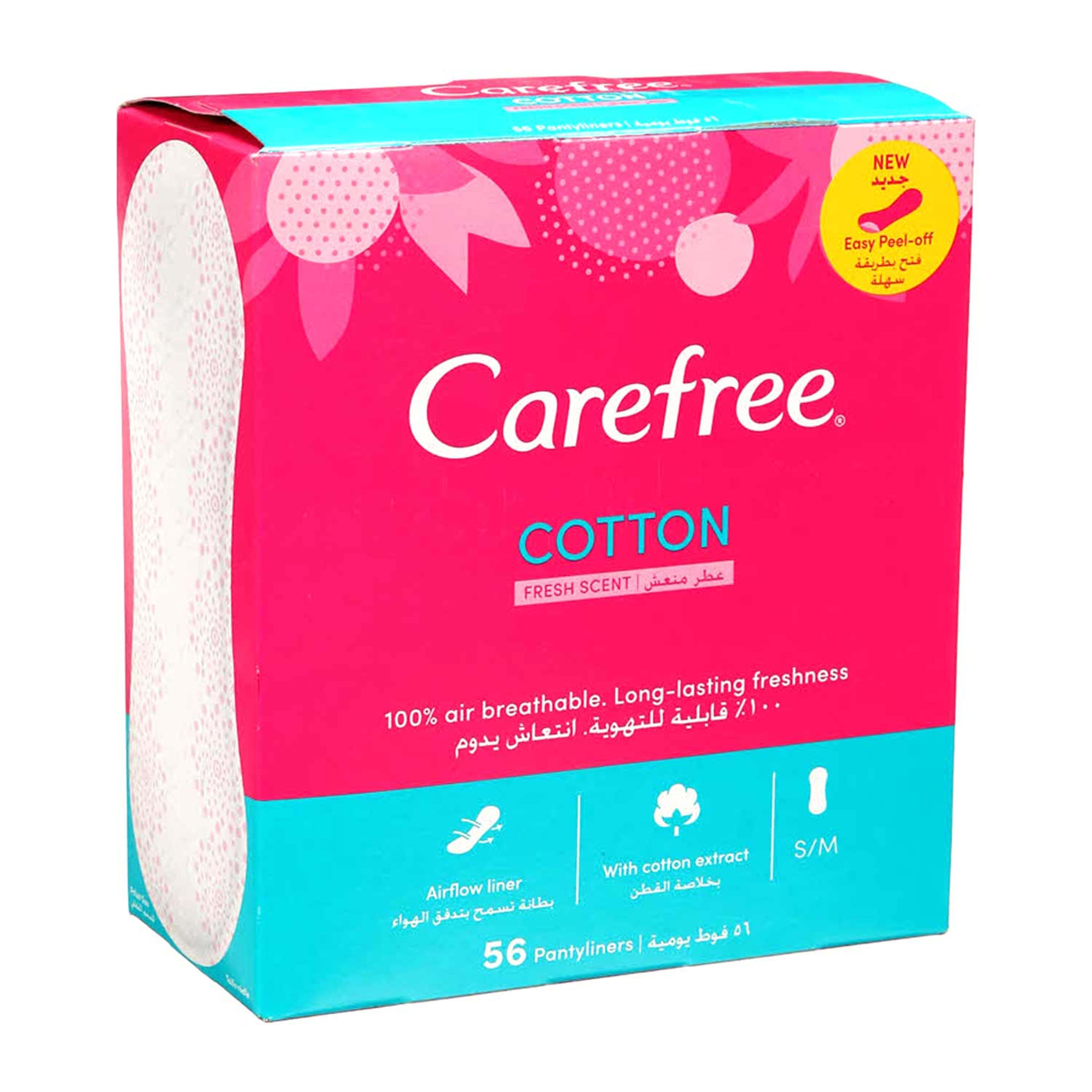 Carefree with Cotton Extract Fresh 56pcs