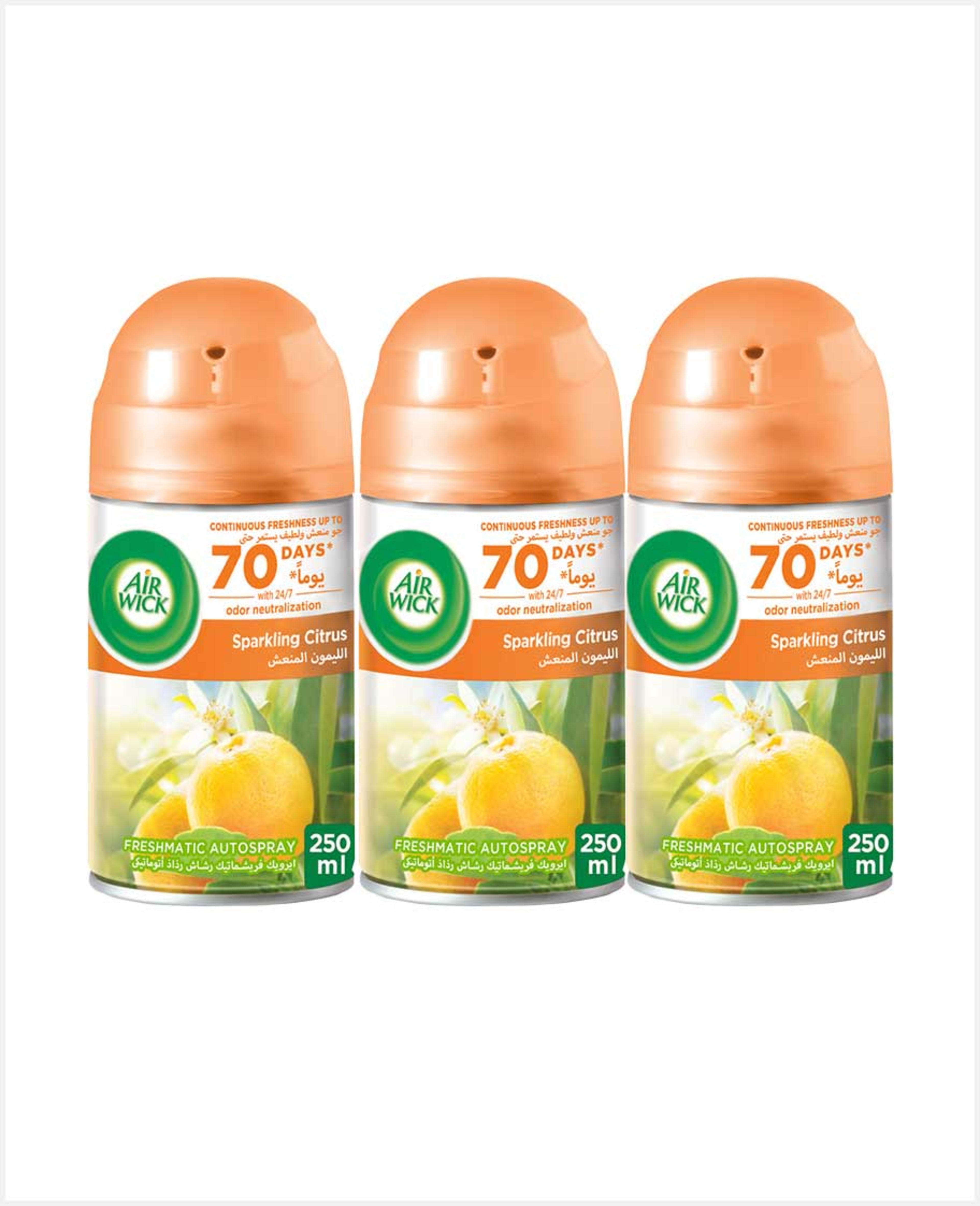 Air Wick Freshmatic Sparkling Citrus Refill 250ml 2+1 Free