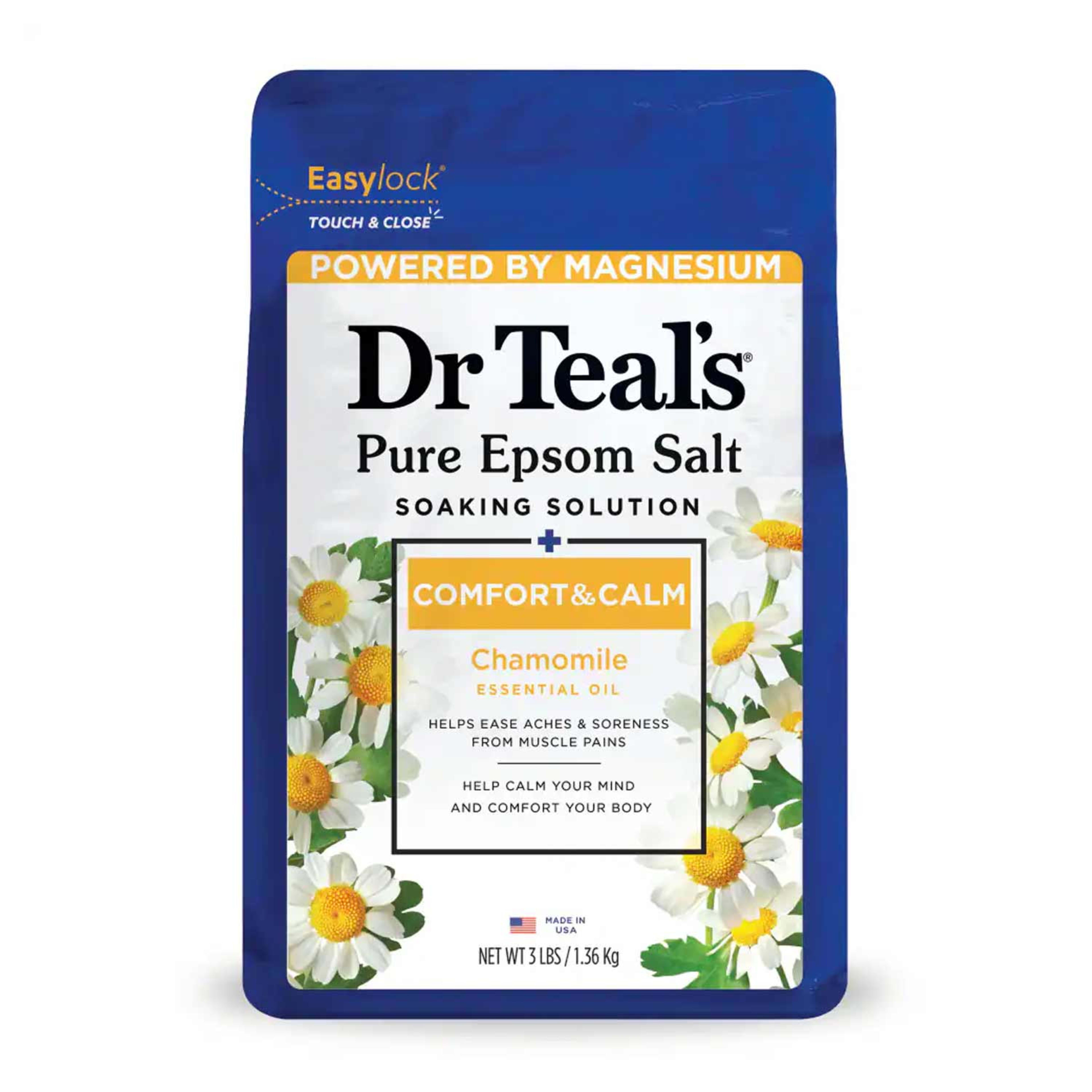 Dr Teal's Pure Epsom Salt Comfort &calm with Camomile 1360gm
