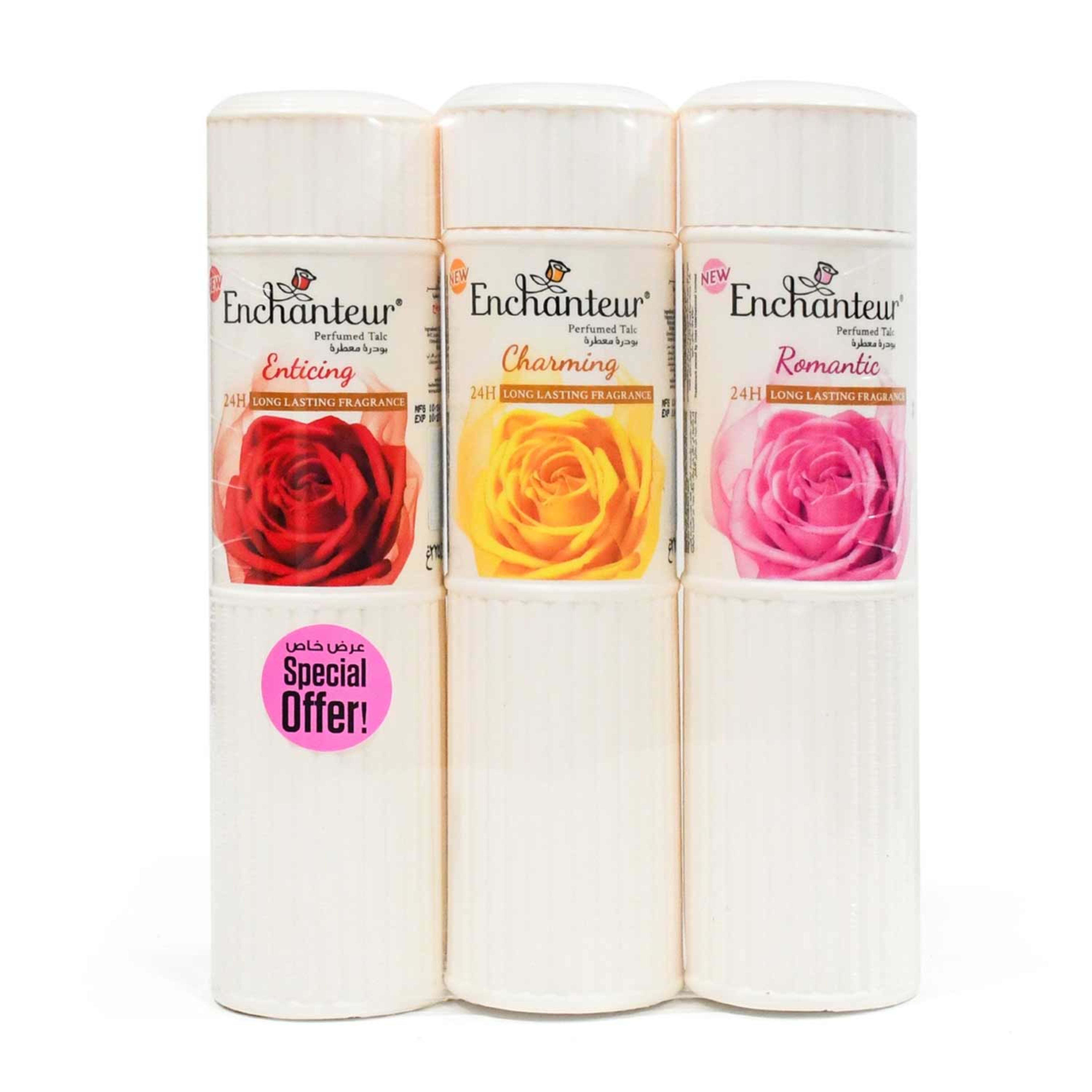 Enchanteur Perfumed Talc Assorted 3x225gm
