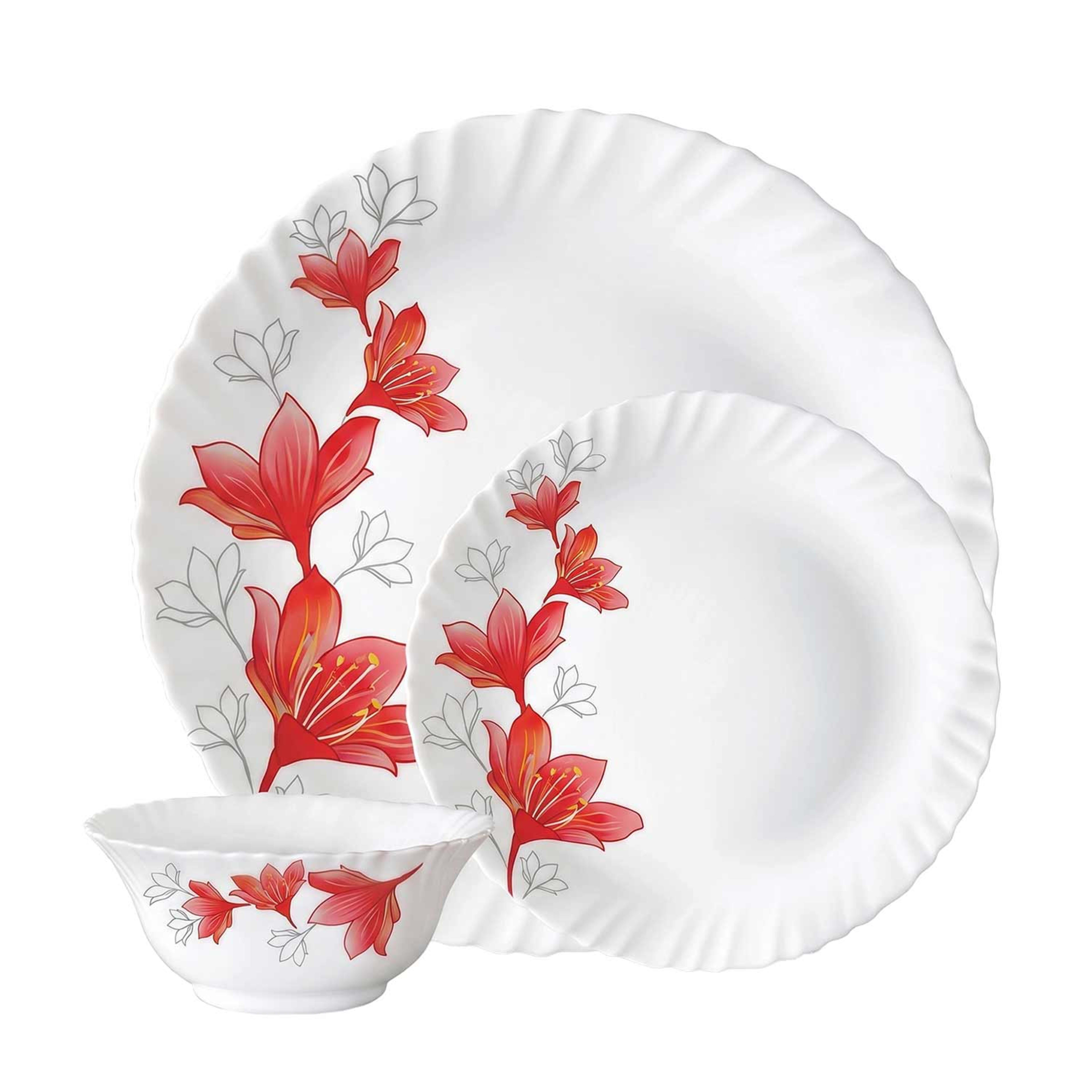 Oscar Opalware Dinner Set Round 12pcs Ods12pc