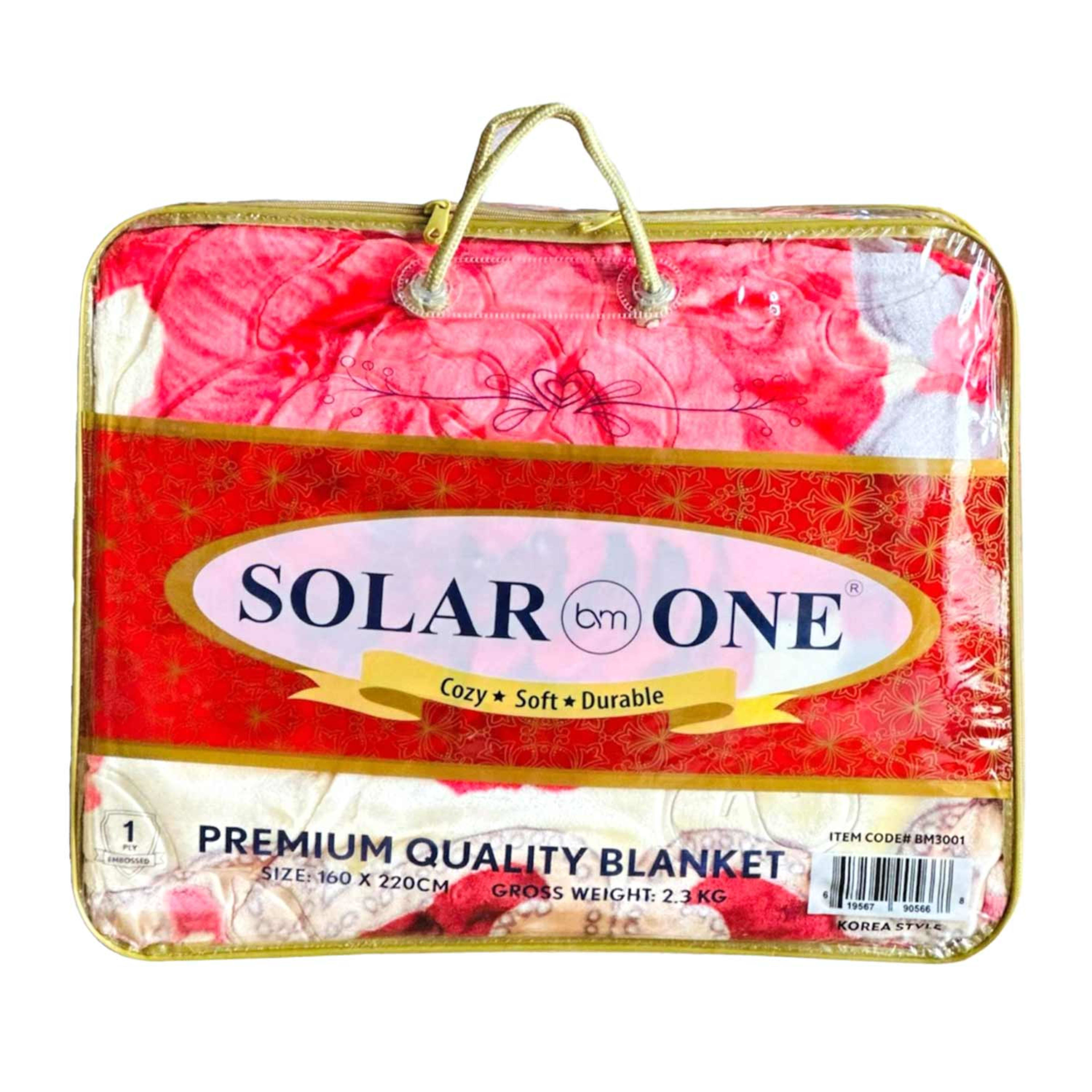 Solar One Super Soft Blanket Single 1ply 160x220cm 2.30kg Bm3001