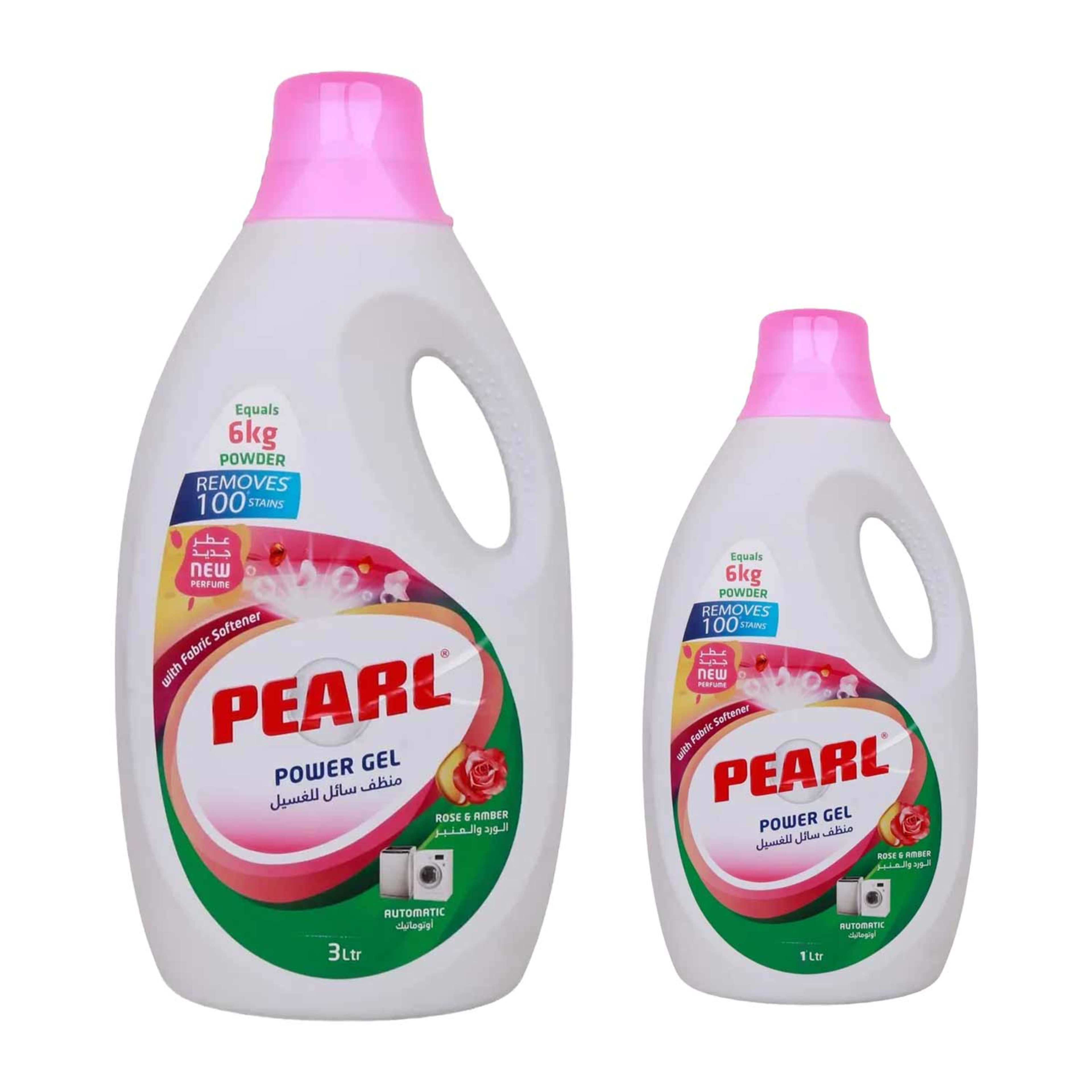 Pearl Power Gel Automatic with Fabric Softener Rose & Amber 3ltr+1ltr