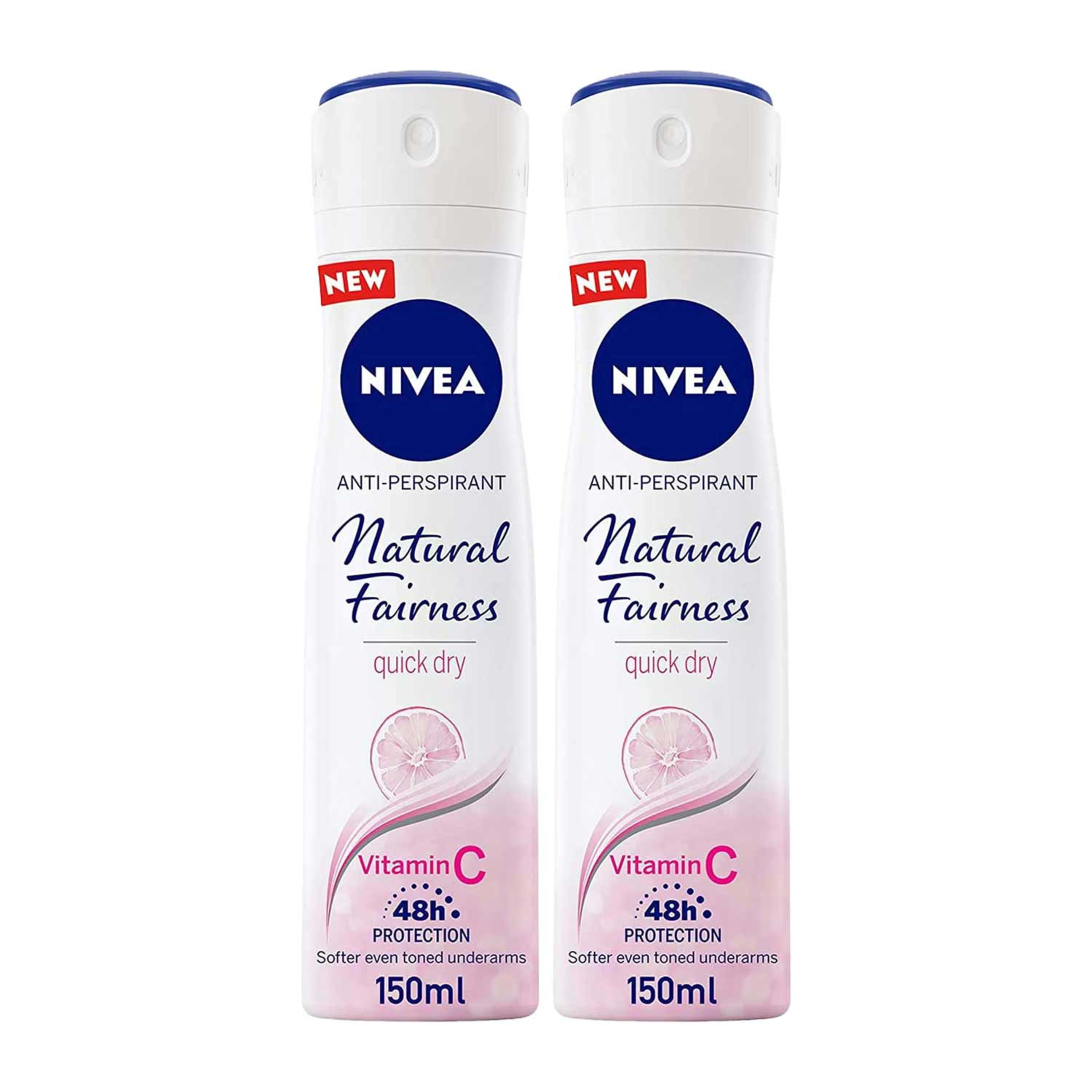 Nivea Natural Fair Deo Spray Smoother Underarm 2x150ml @13%off