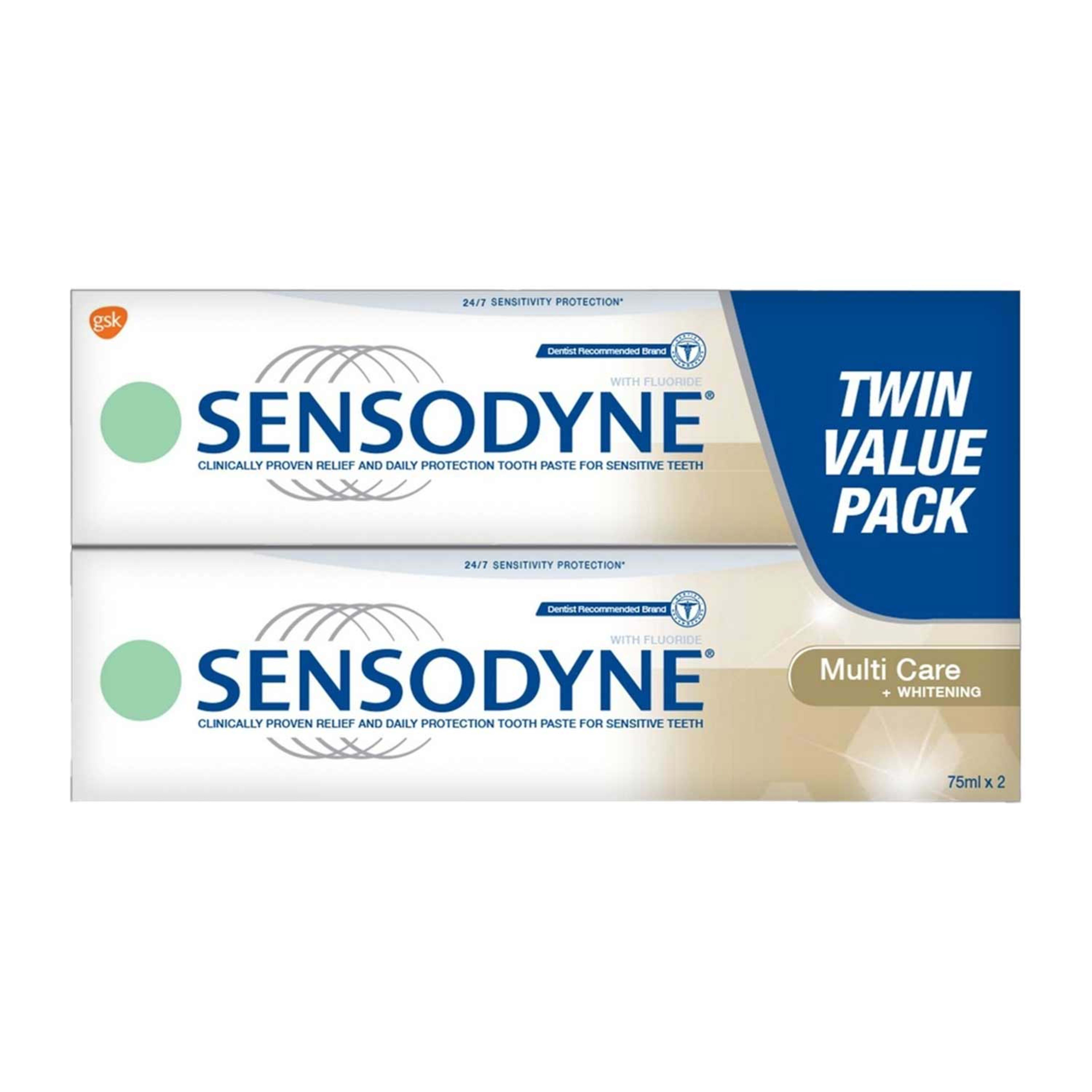 Sensodyne Multi Care Whitening Toothpaste 2x75ml @20% Off