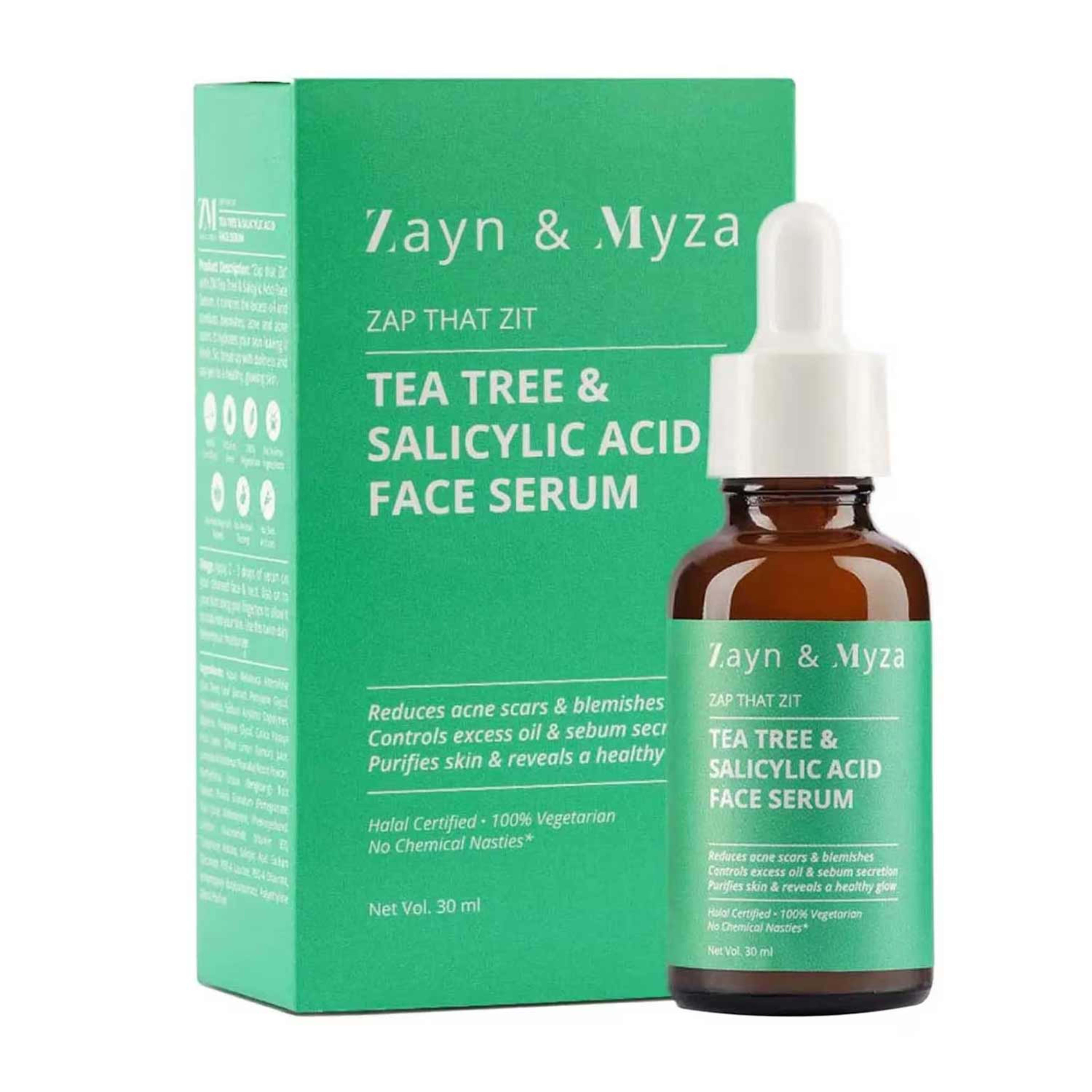 Zm Zayn & Myza Purifying Tea Tree & Salicylic Acid Face Serum 30ml