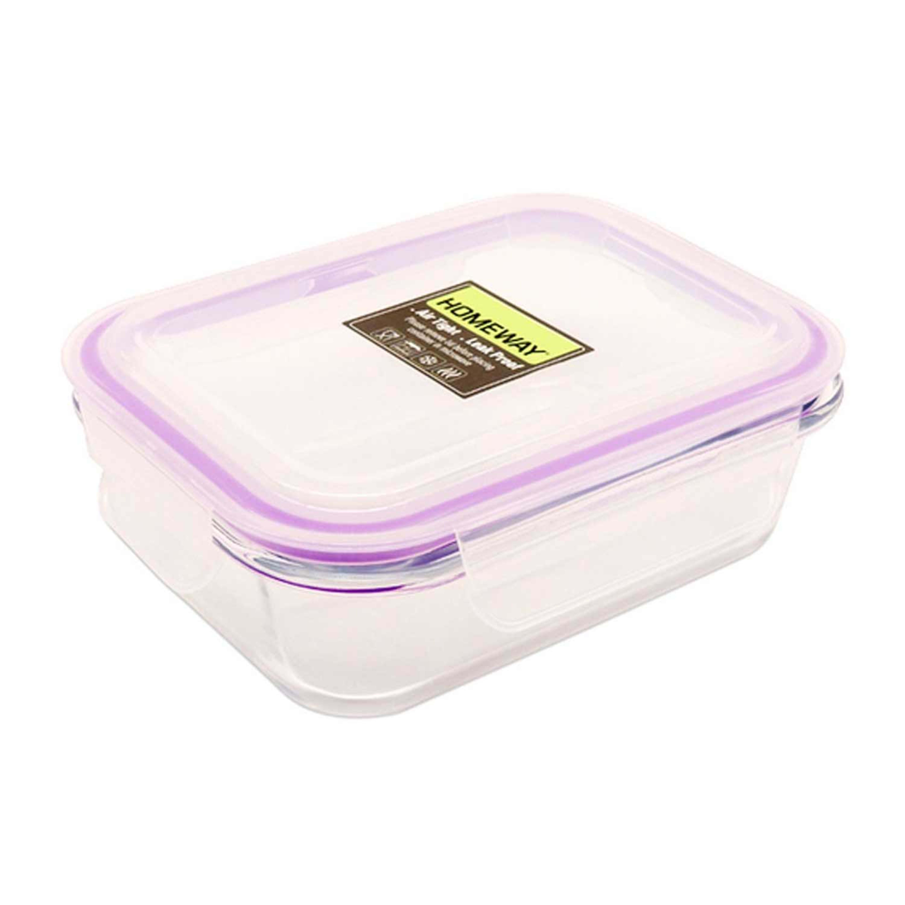 Homeway Rectangular Glass Food Container 1040ml Hw3408
