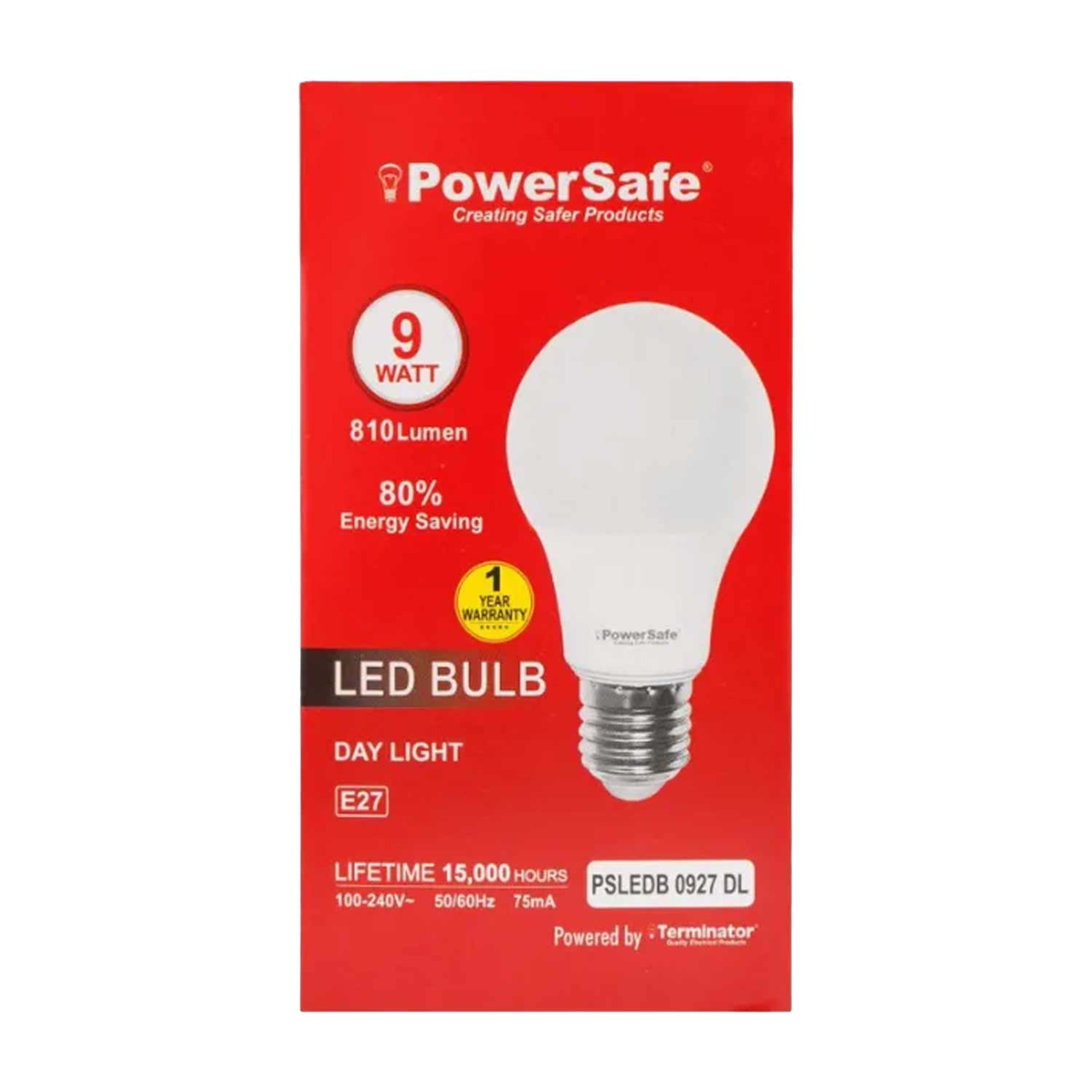 Power Safe LED Bulb Day Light Rechargeable 9w Psledrb 0927 Dl
