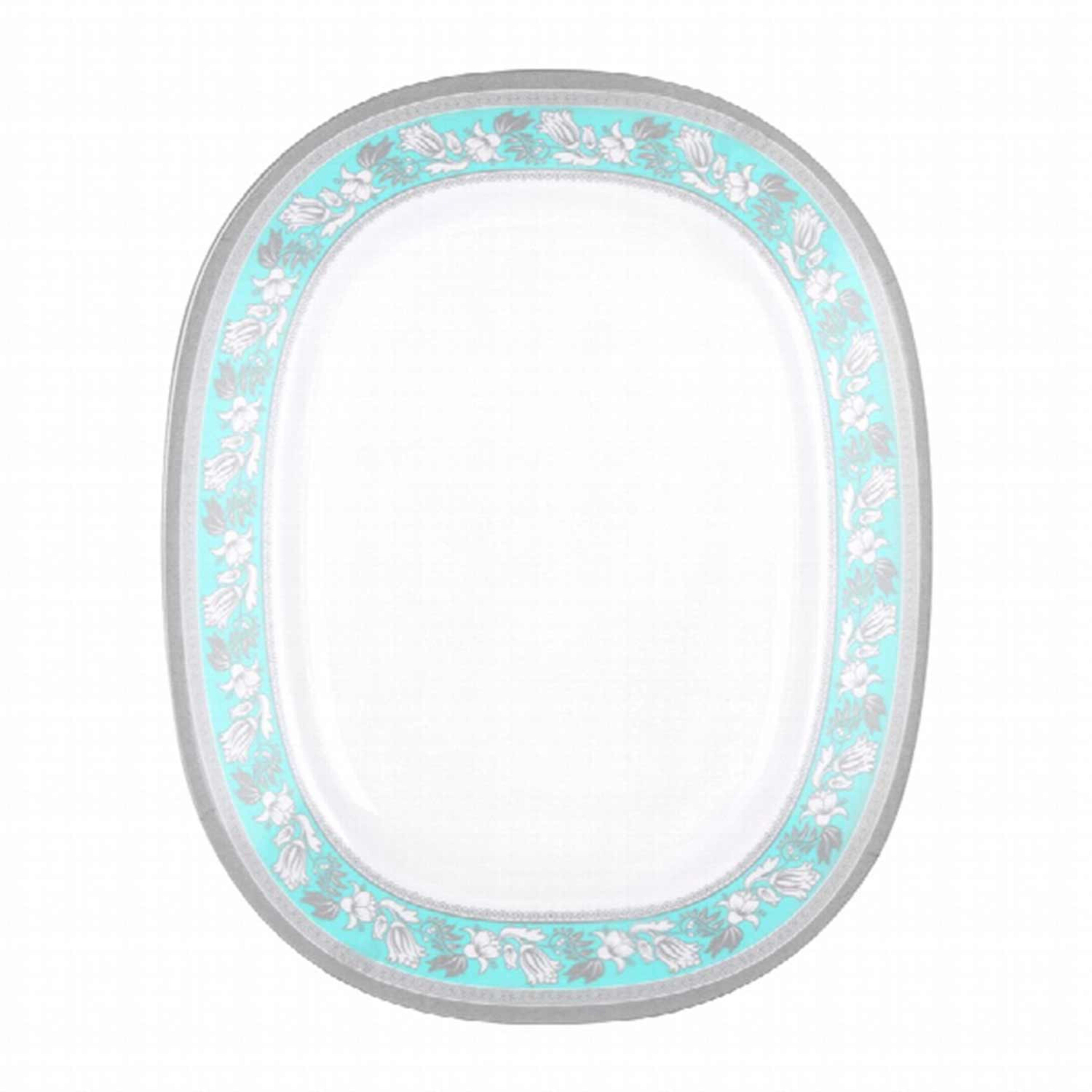 Royalford Wind Flower Melamine Oval Plate 14inch Rf12908