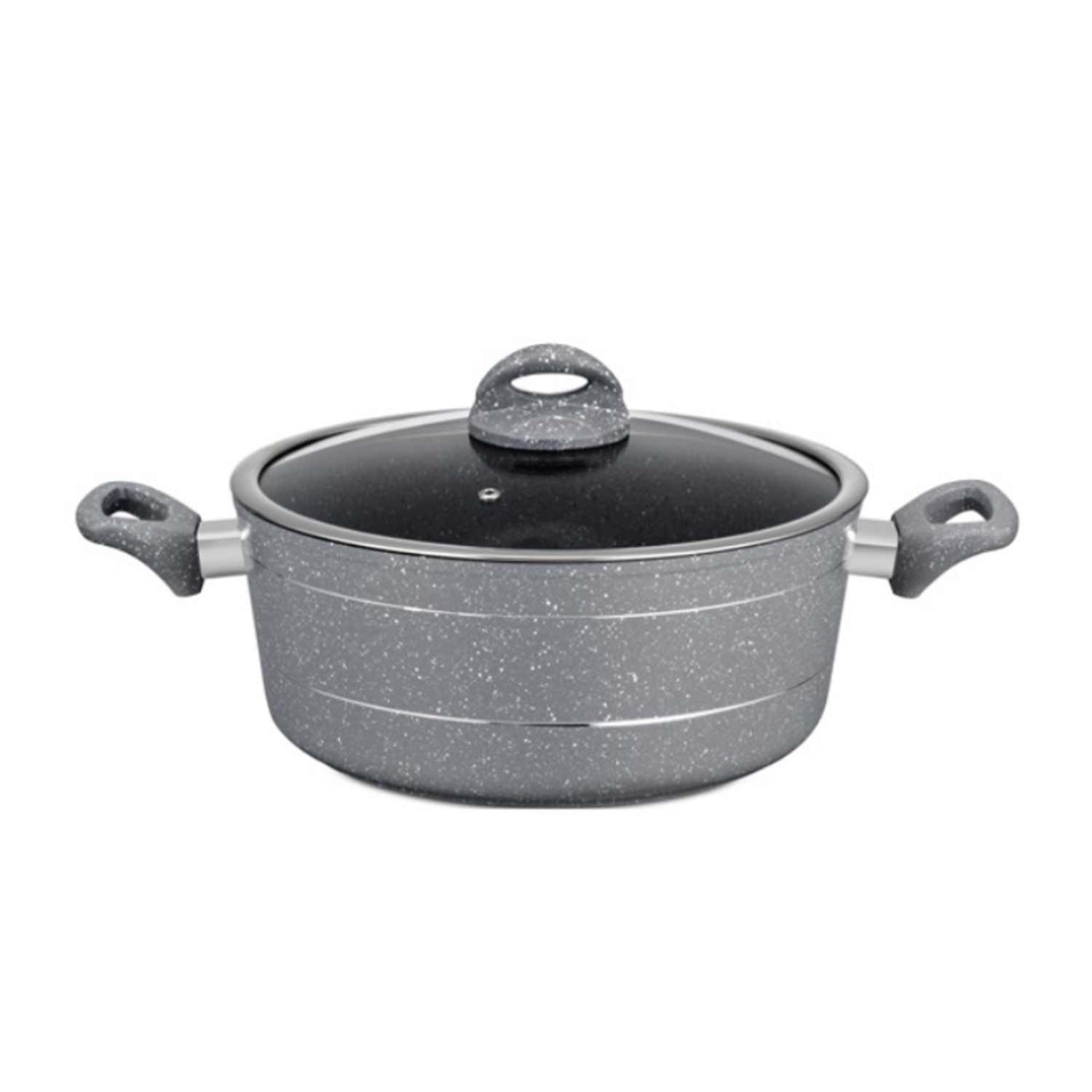 Royalford Granite Smart Casserole+lid Gray 22cm Rf9467