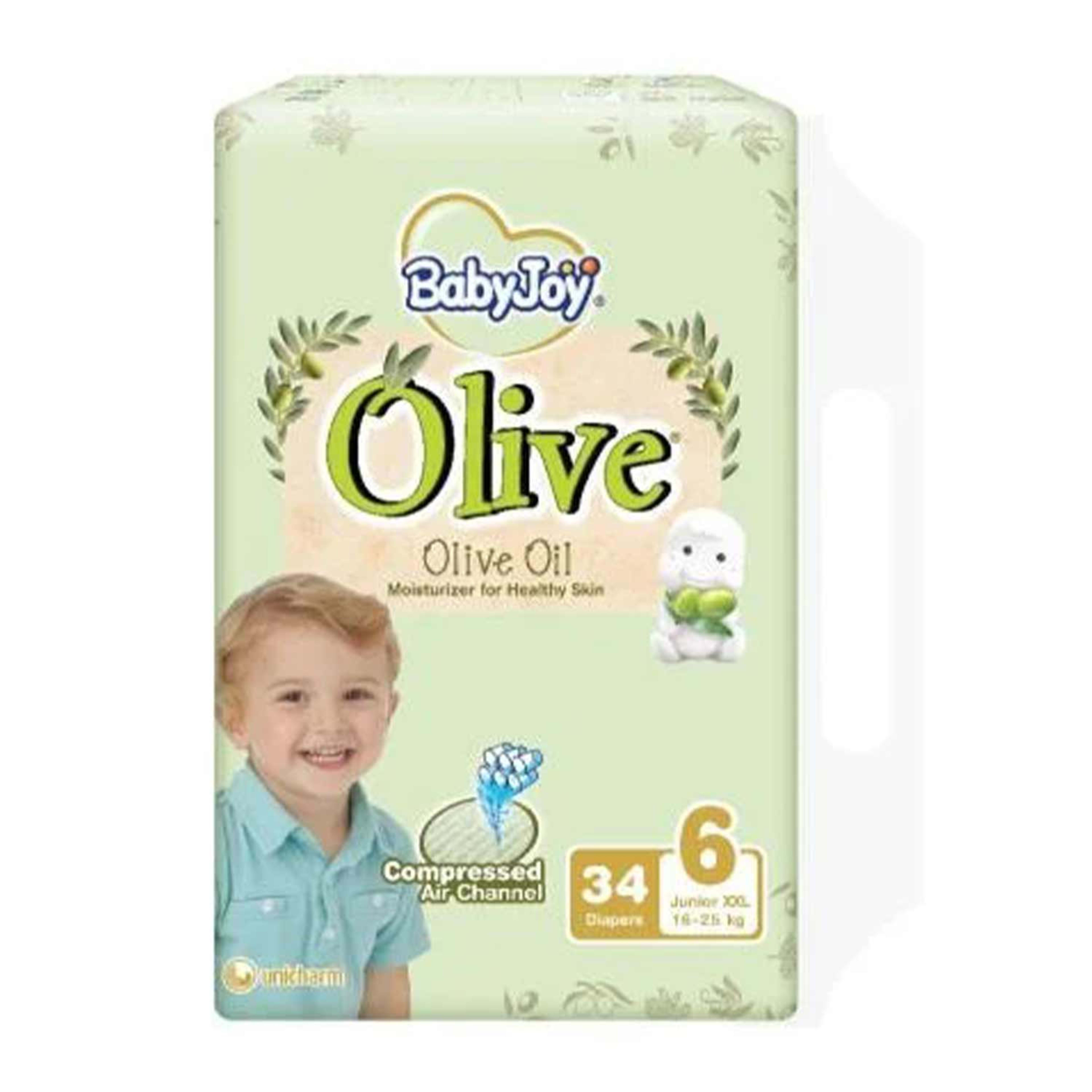 Babyjoy Olive Junior XXL Baby Diapers 6 16-25kg 34pcs
