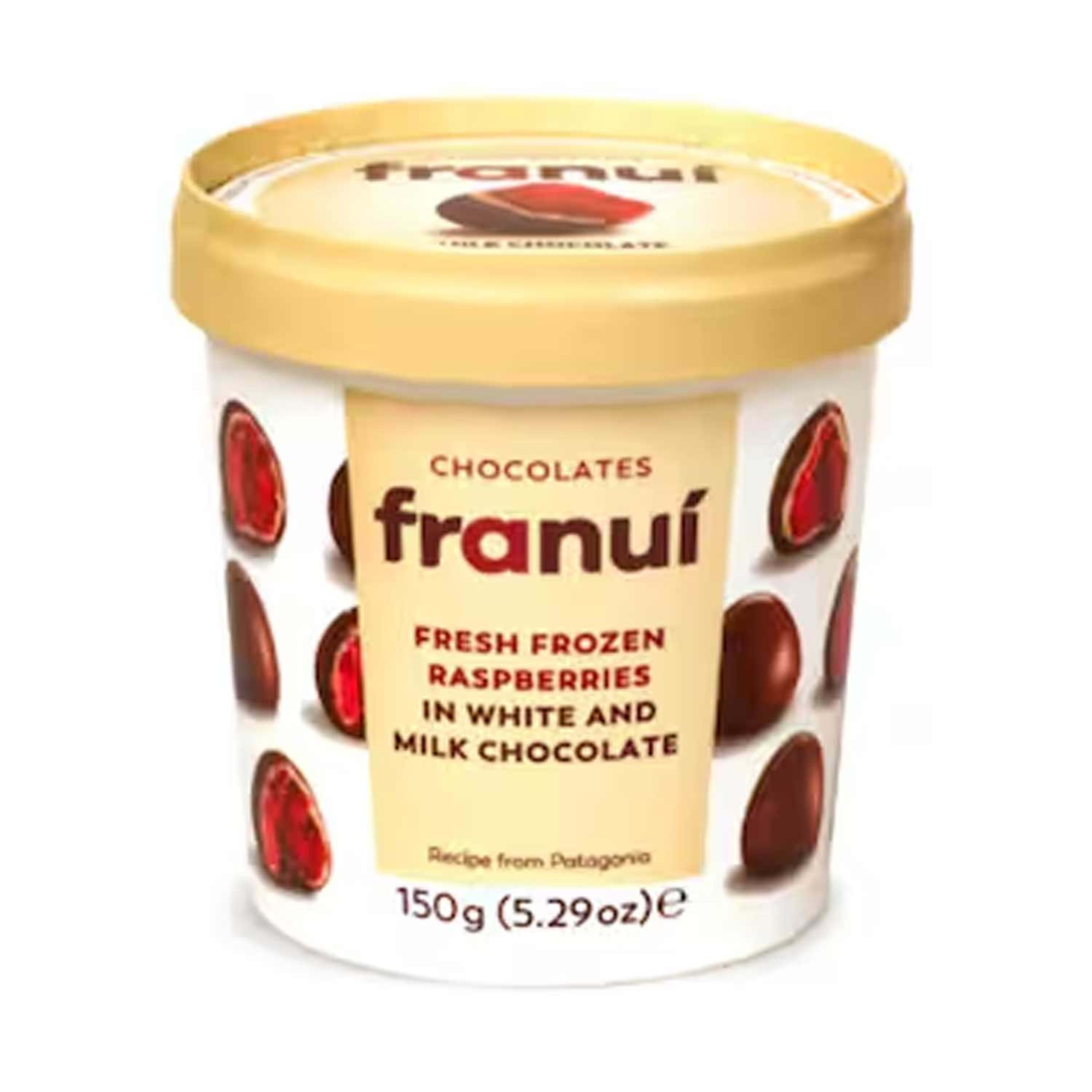 Franui Raspberries in White & Milk Chocolate Ice Cream 150gm (150ml)