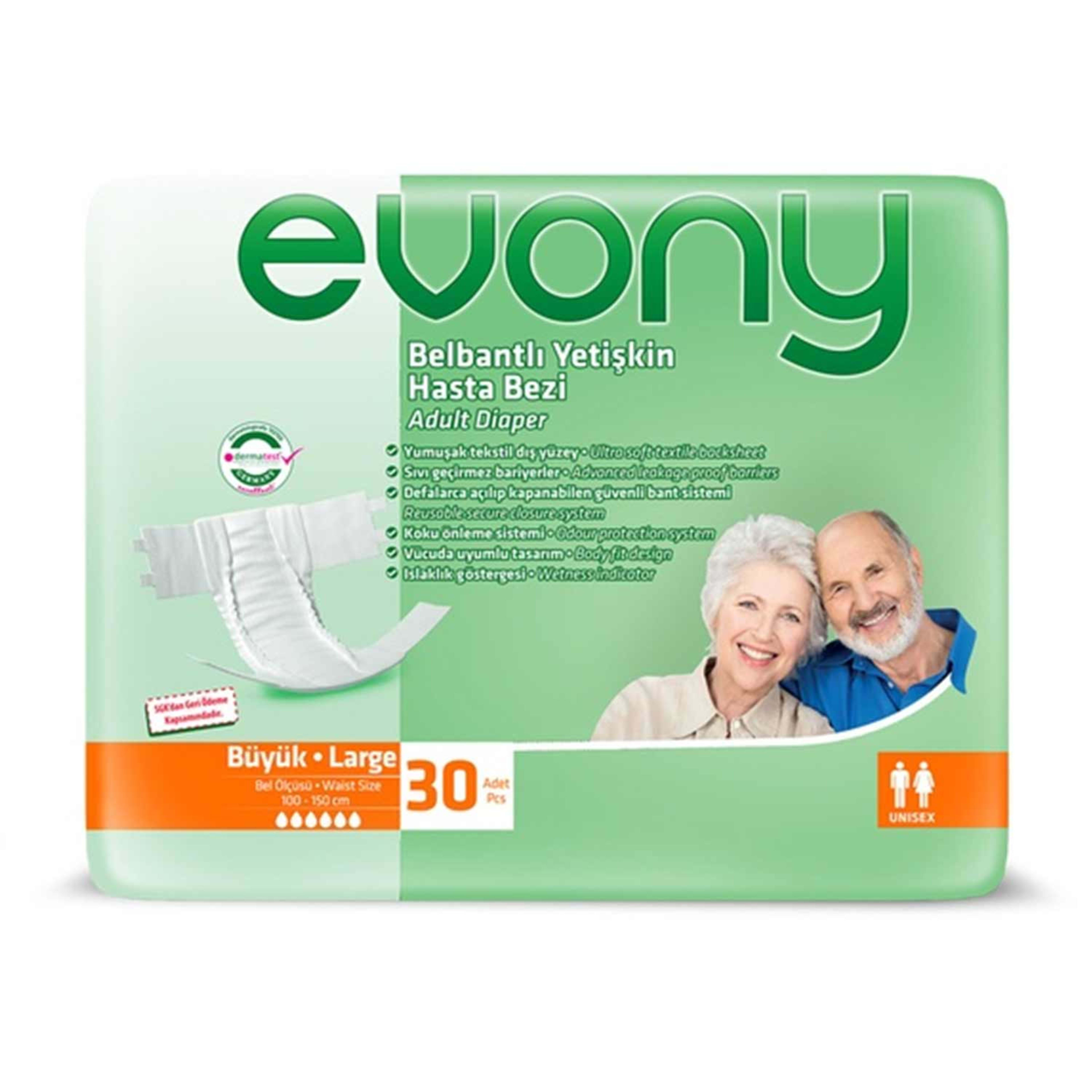 Evony Adult Diaper Large 100-150cm 30pcs