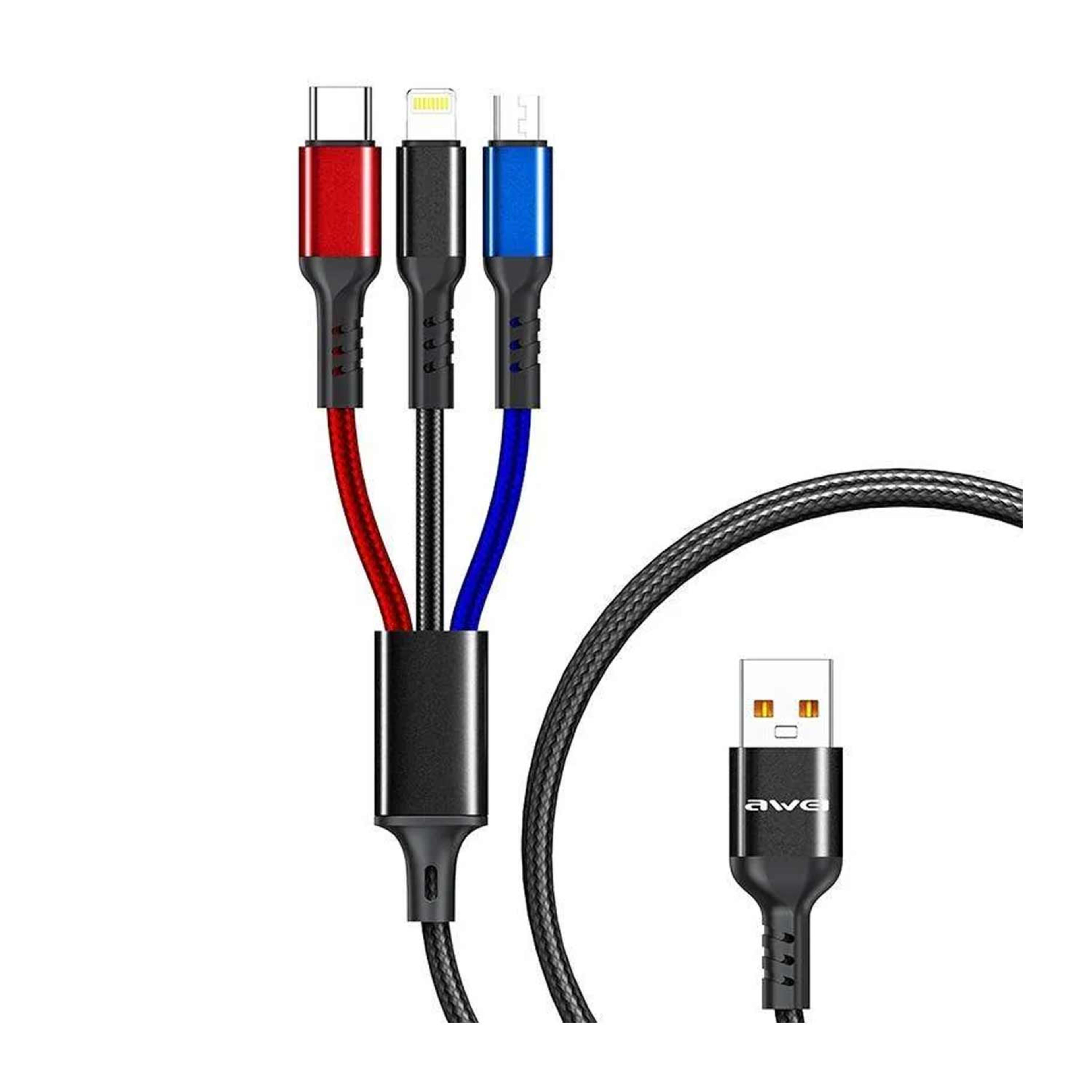 Awei 3in1 Multi Charging Cable 1200mm Cl-971