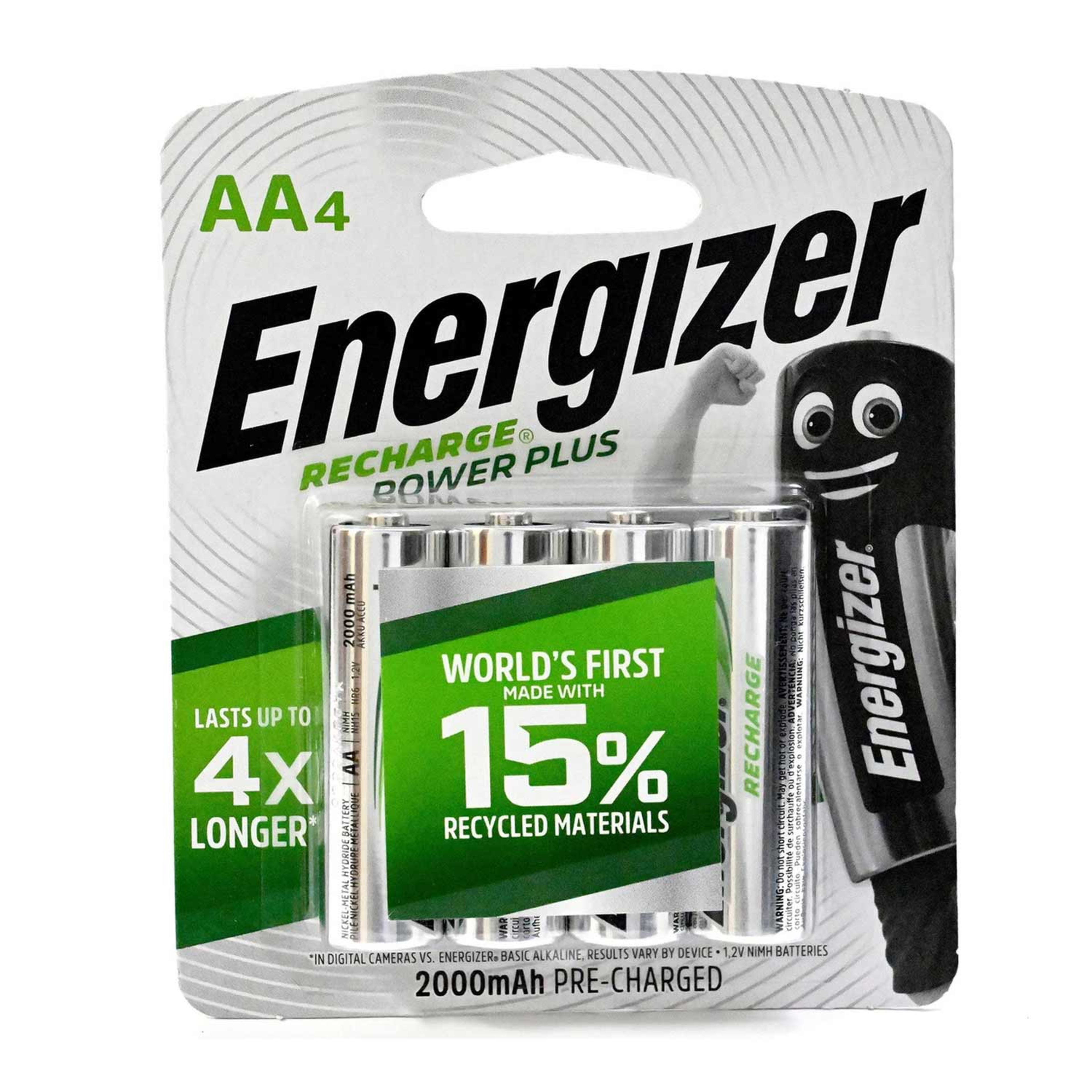 Energizer Aa Size Rechargeable Battery #h15 Bp4 Aa