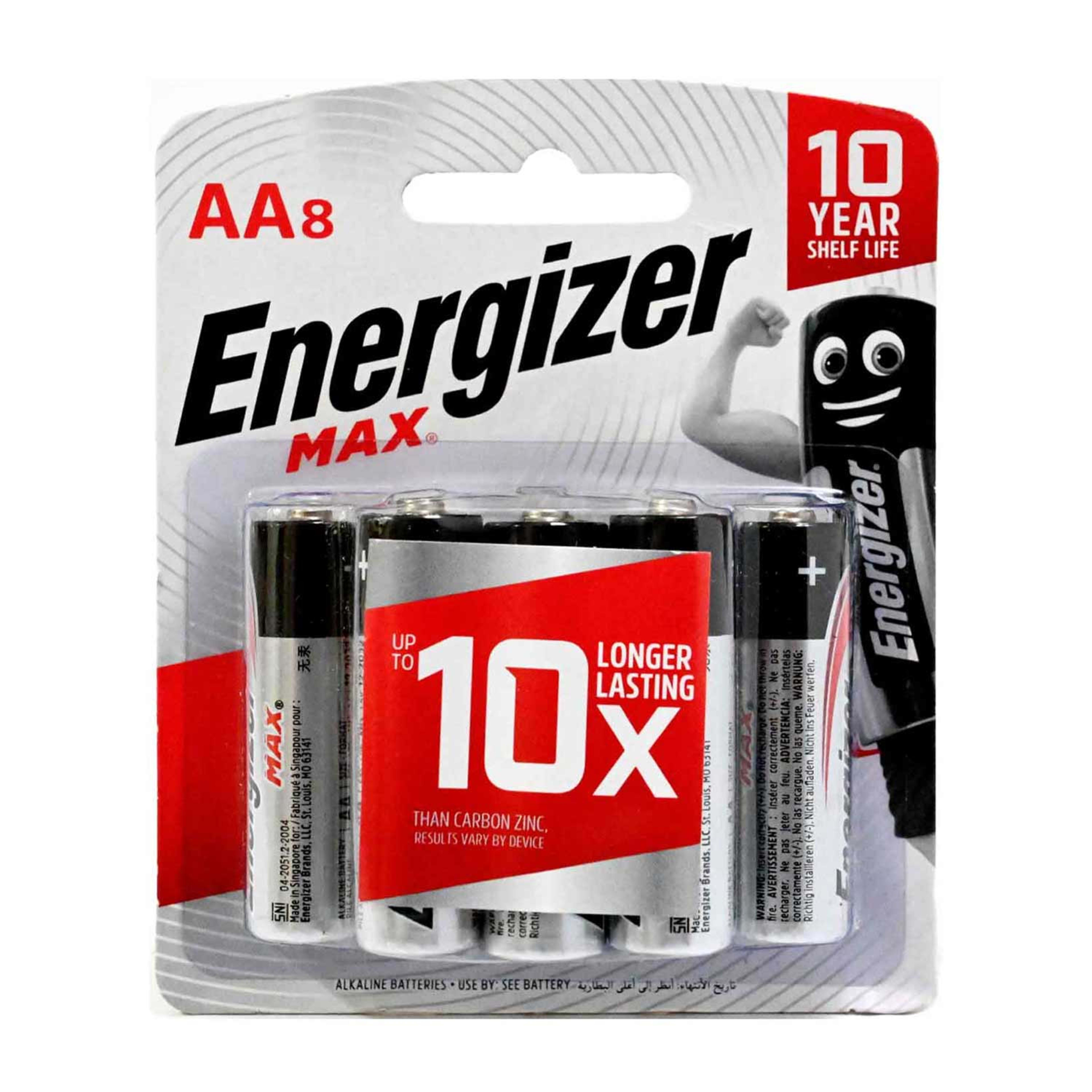 Energizer Max Battery Alkaline Aa Bp8