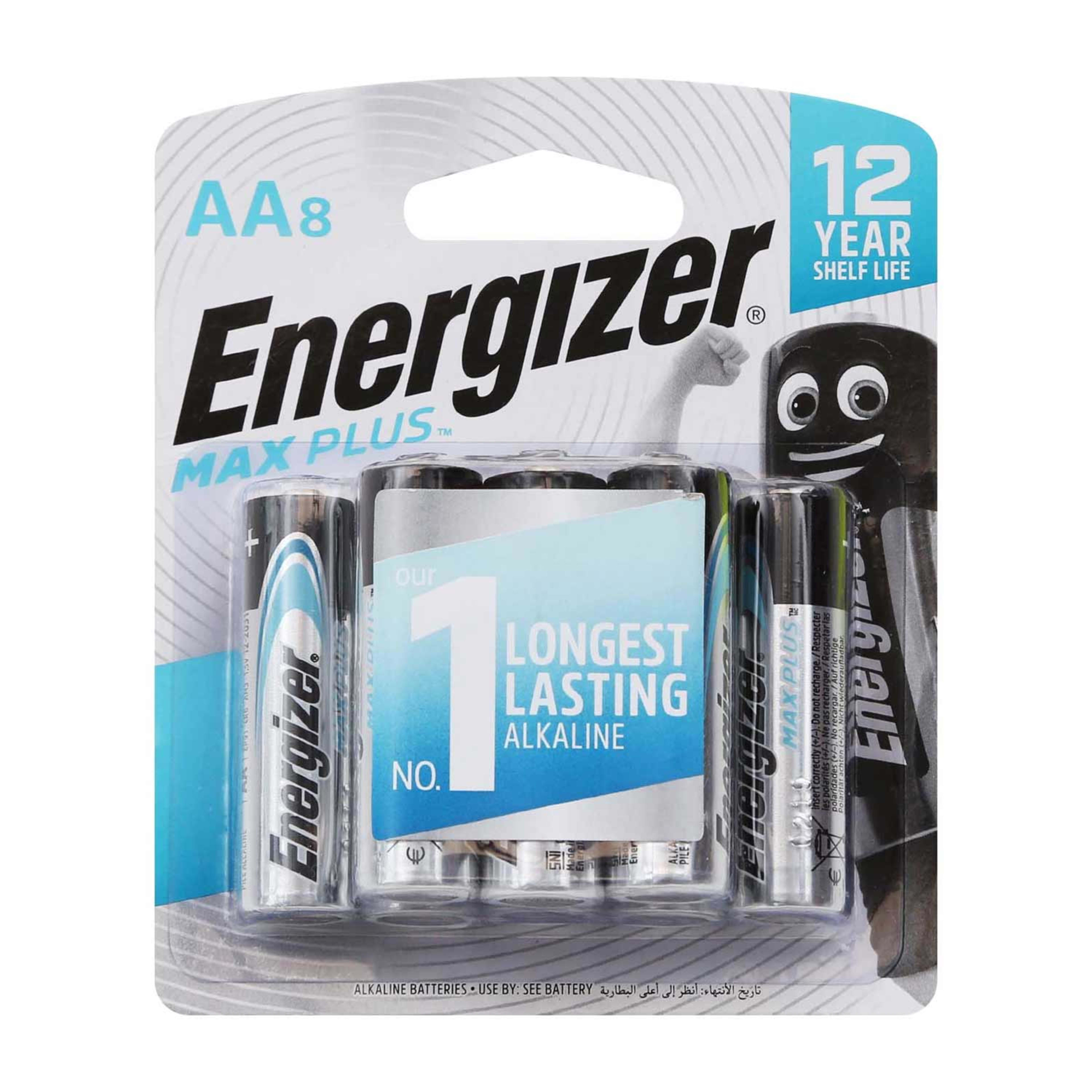 Energizer Max Plus Battery Alkaline Aa Bp8