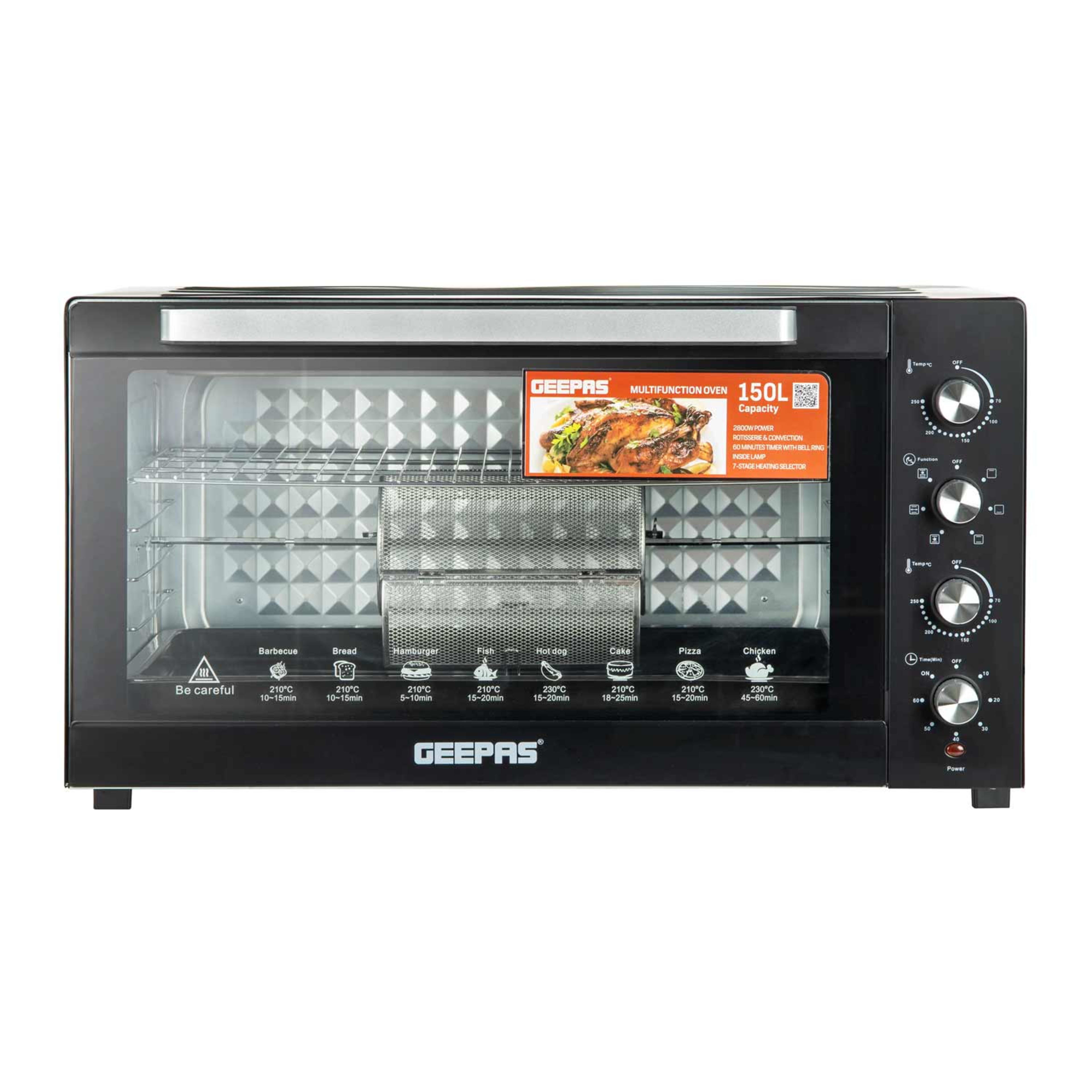 Geepas Electric Oven Rotisseri 150ltr Go34055