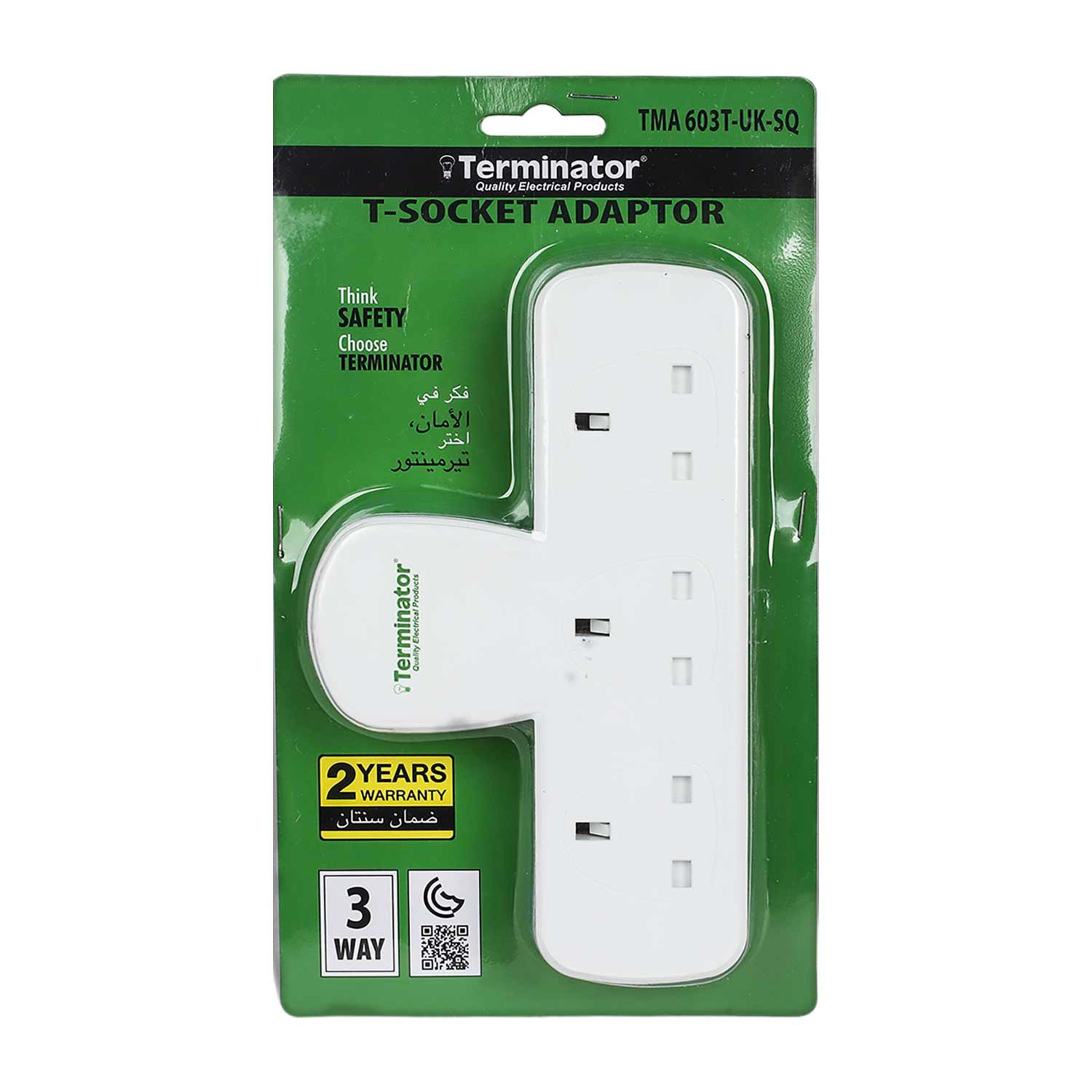 Terminator Uk T-socket Adaptor 3w Ma603t-uk-sq