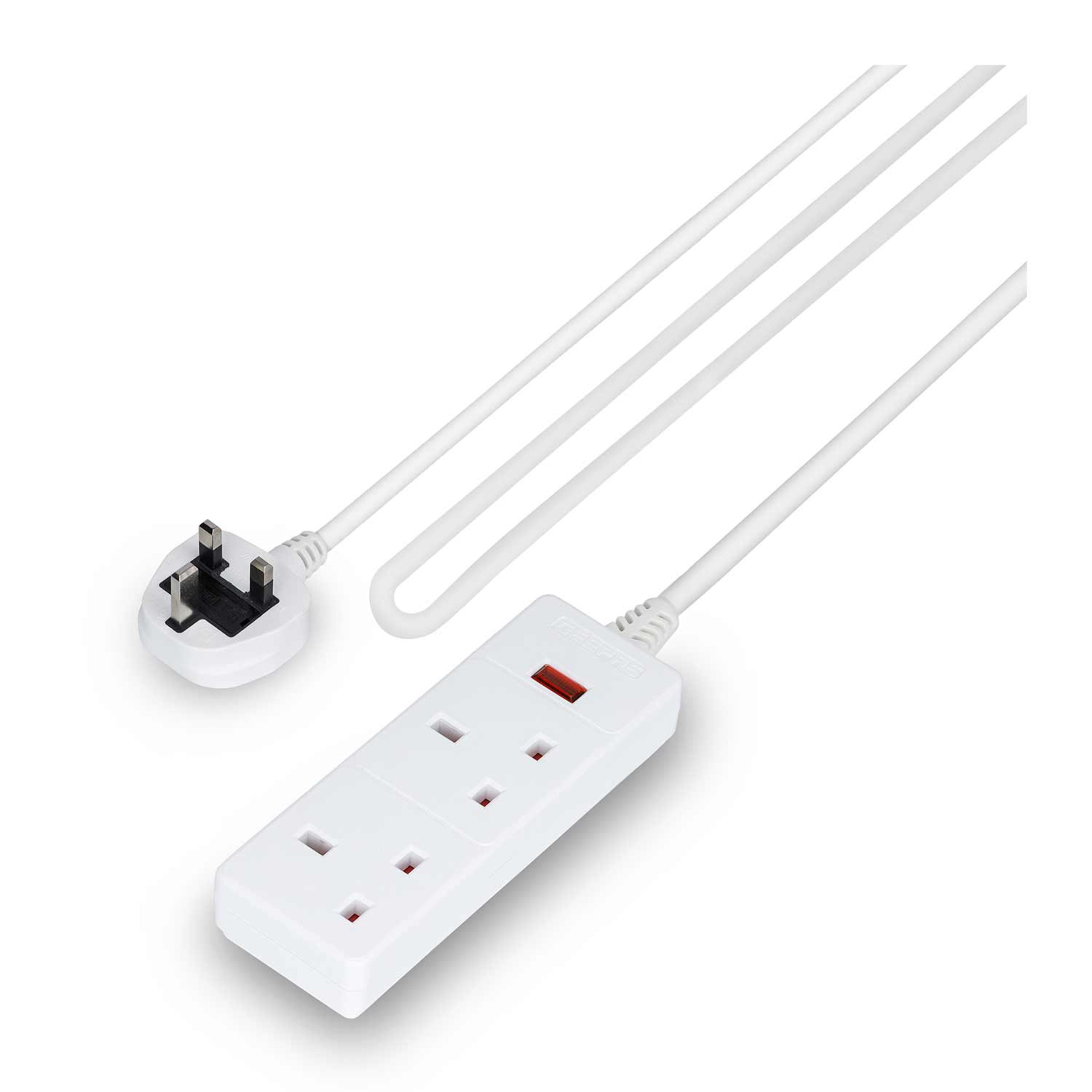 Geepas 2 Way Extension Socket 3m Ges58135