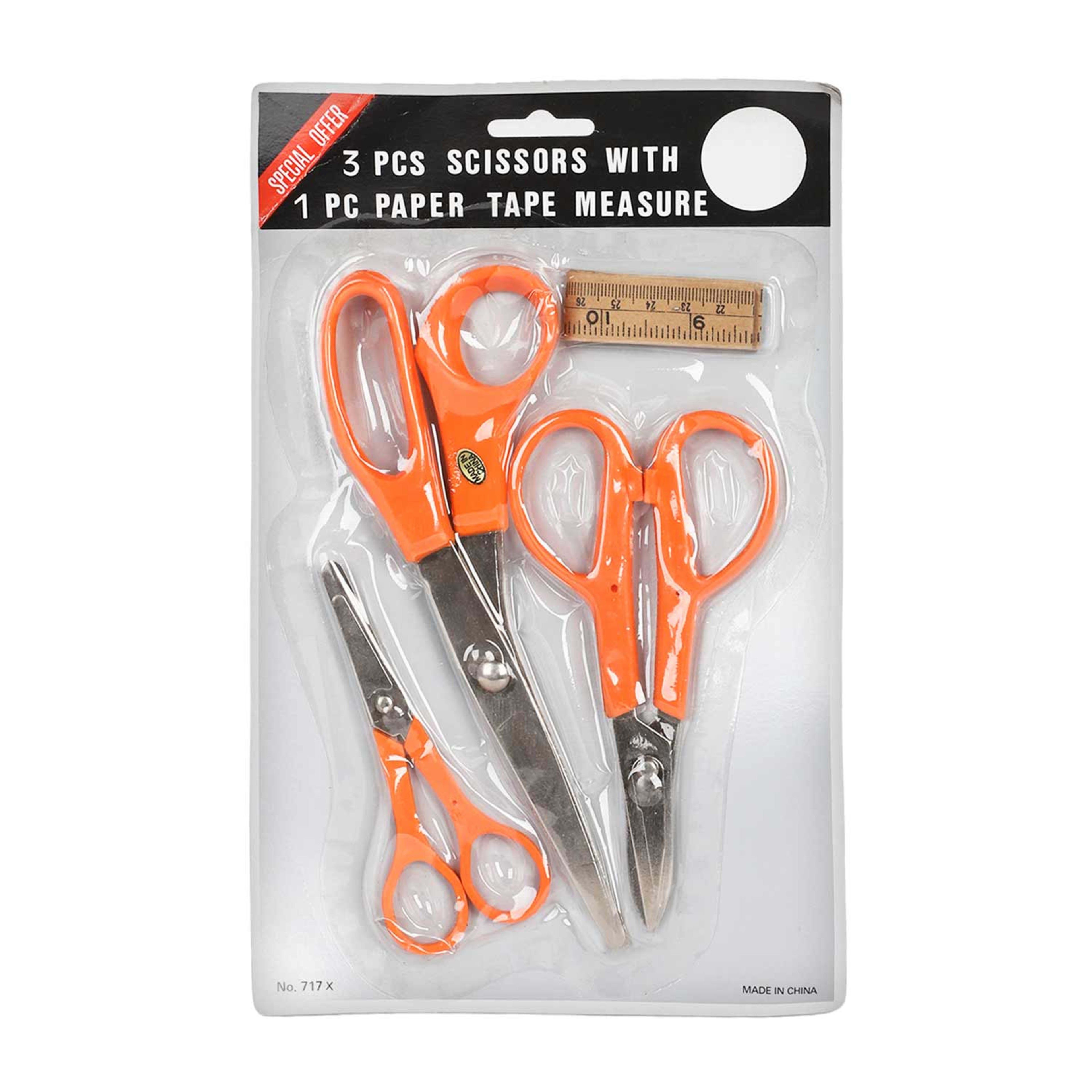 Scissor + Tape Measure 3pcs