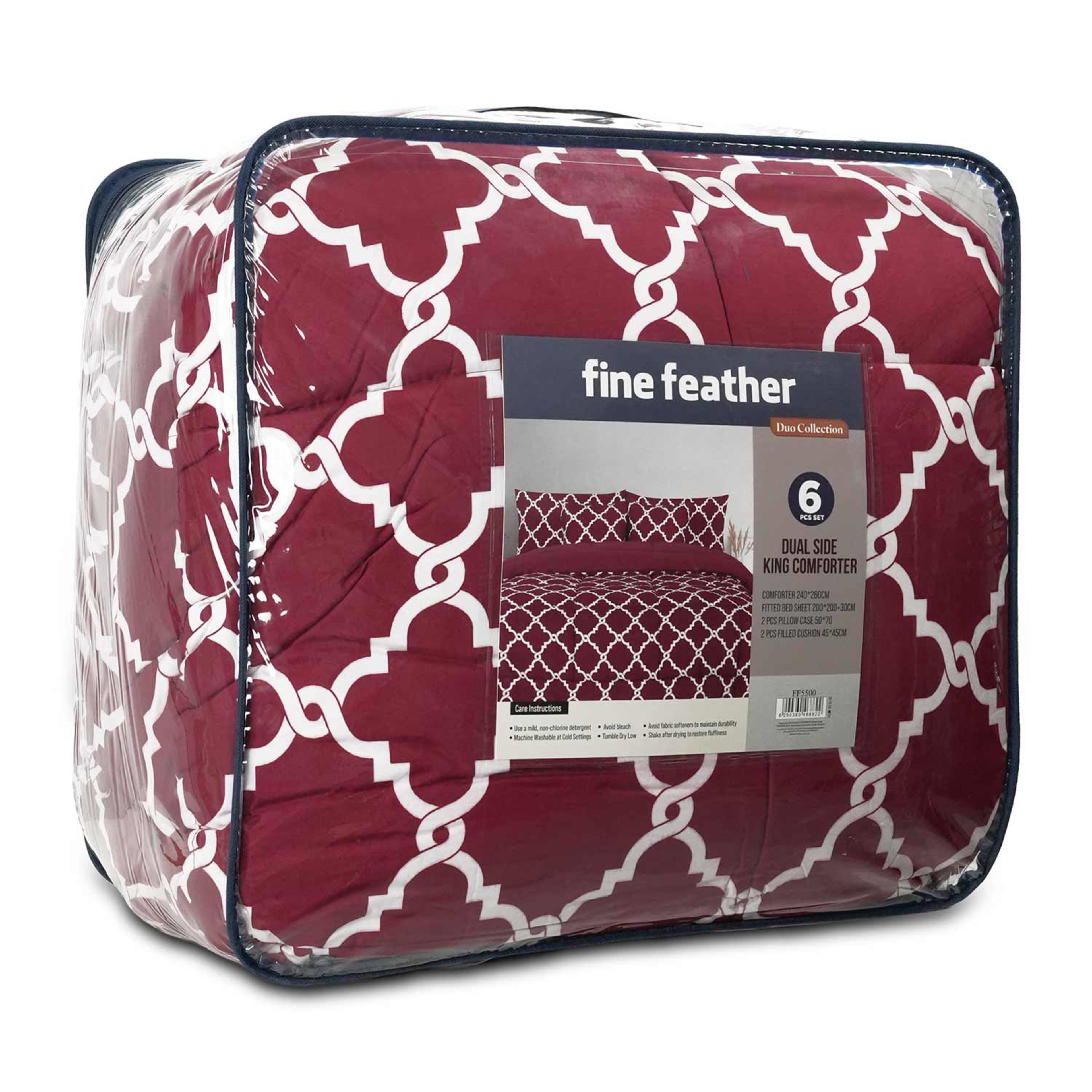 Fine Feather King Comforter 6pcs Set 220x260cm Ff5500