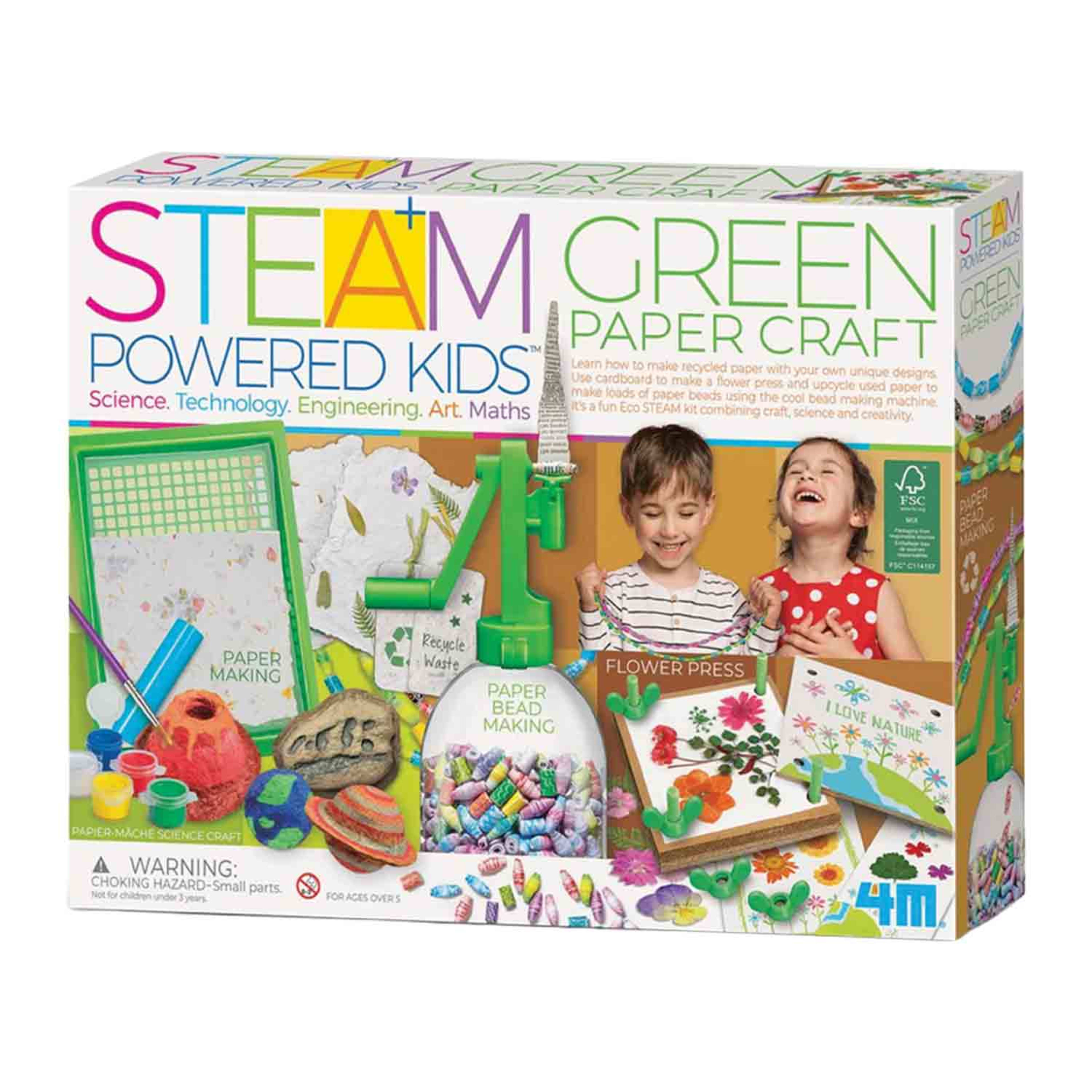 Steam Power Kids Green Paper Craft 48605542