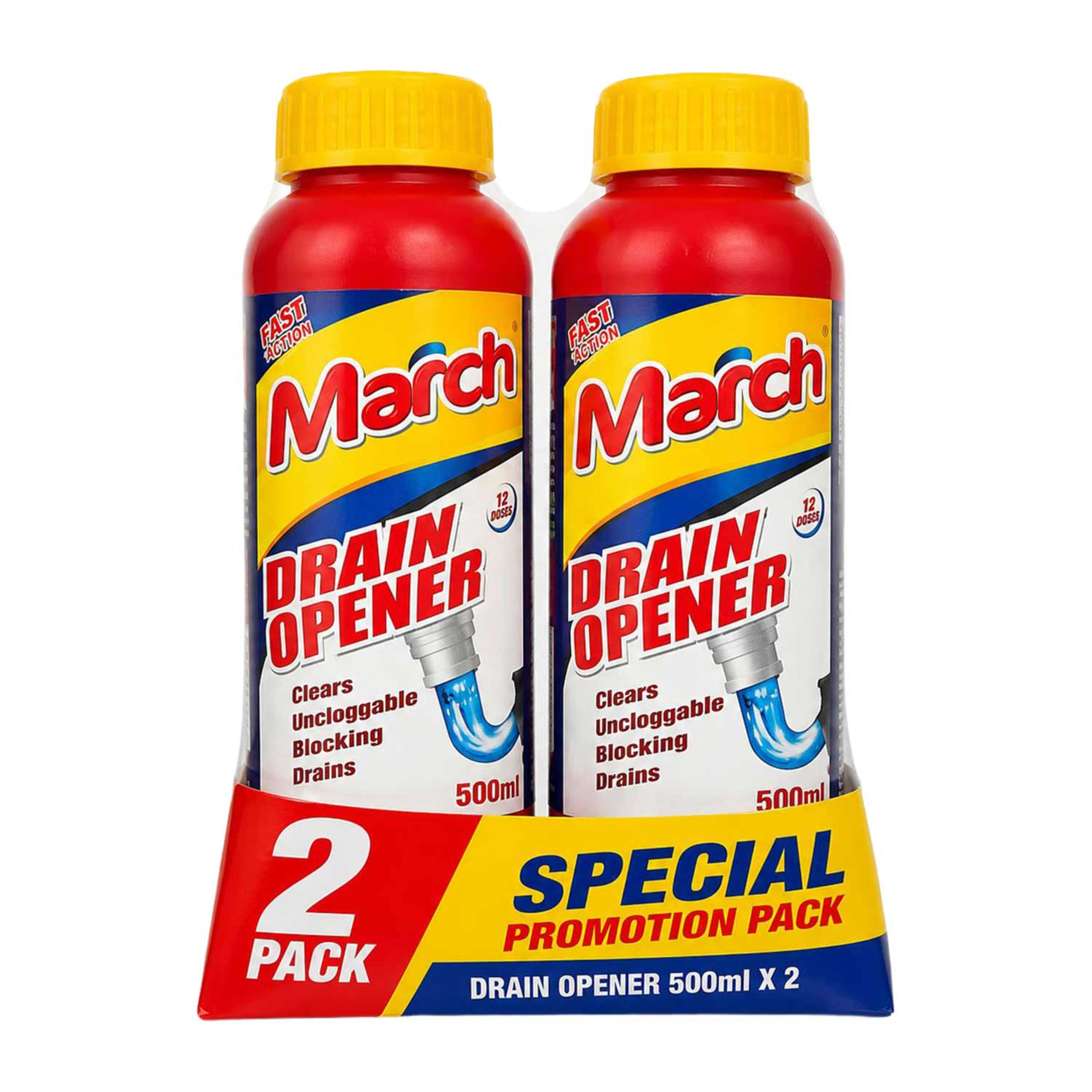 March Drain Opener 2x500gm Promo
