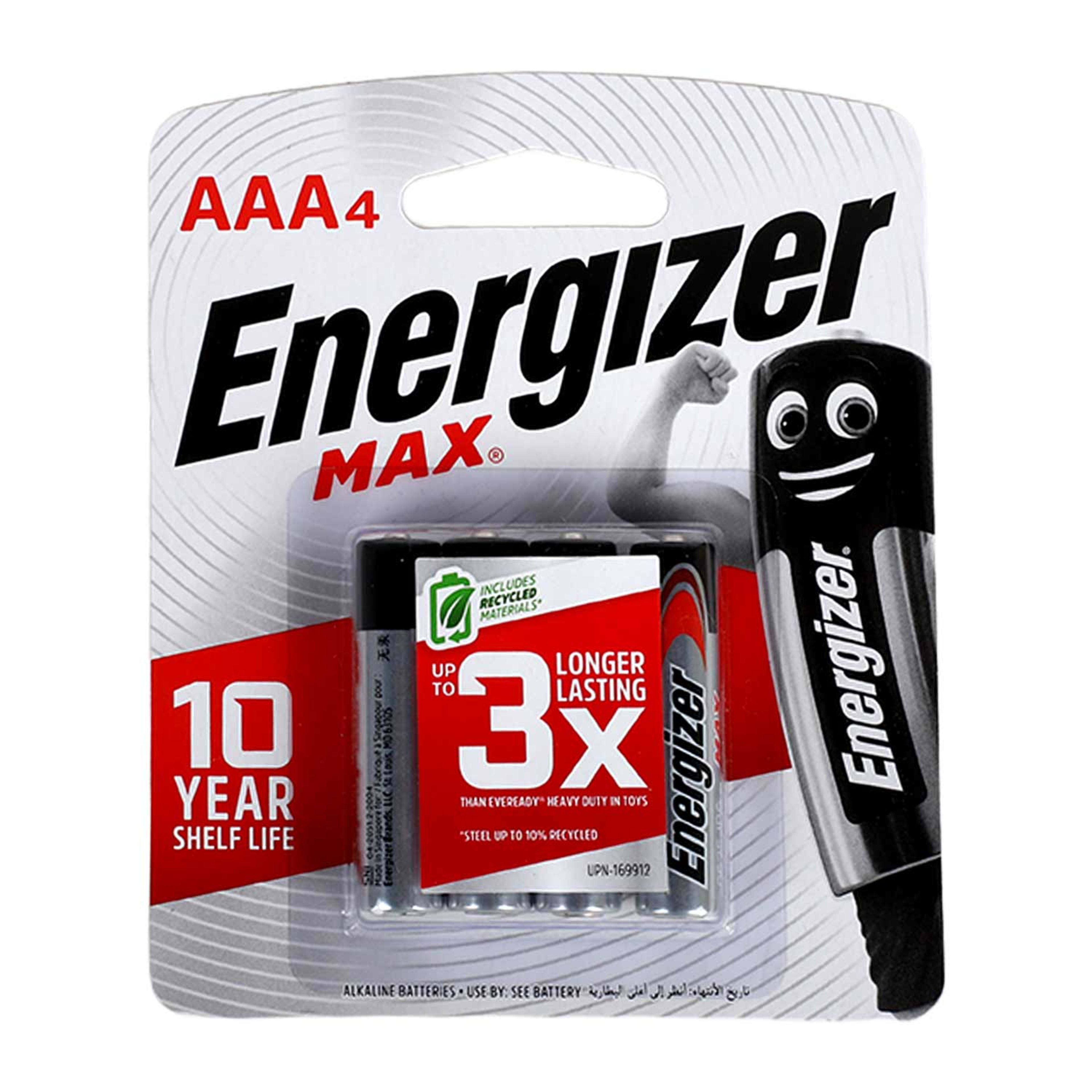Energizer Max Battery Alkaline Aaa Bp4