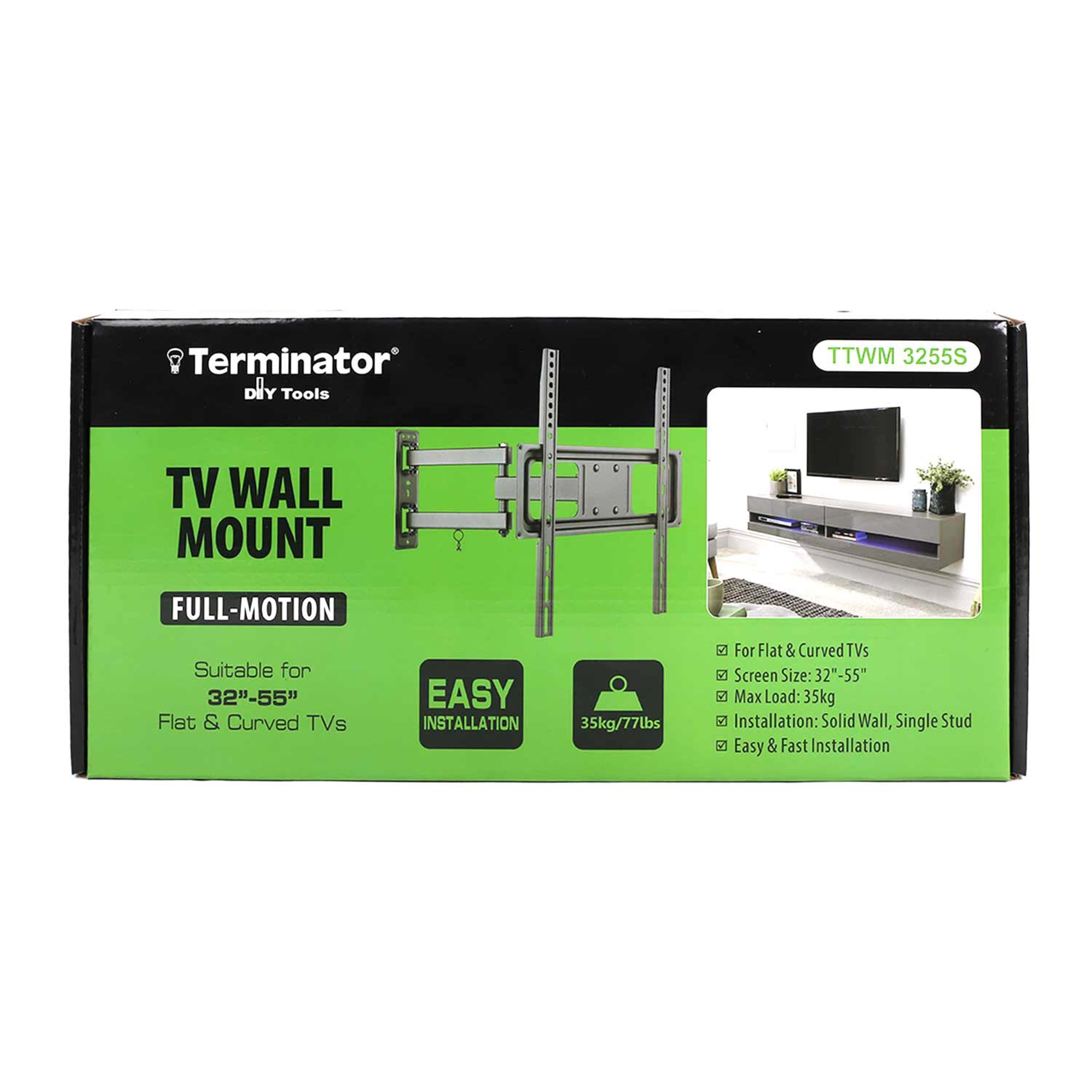 Terminator TV Wall Mount Full-motion Ttwm 3255s
