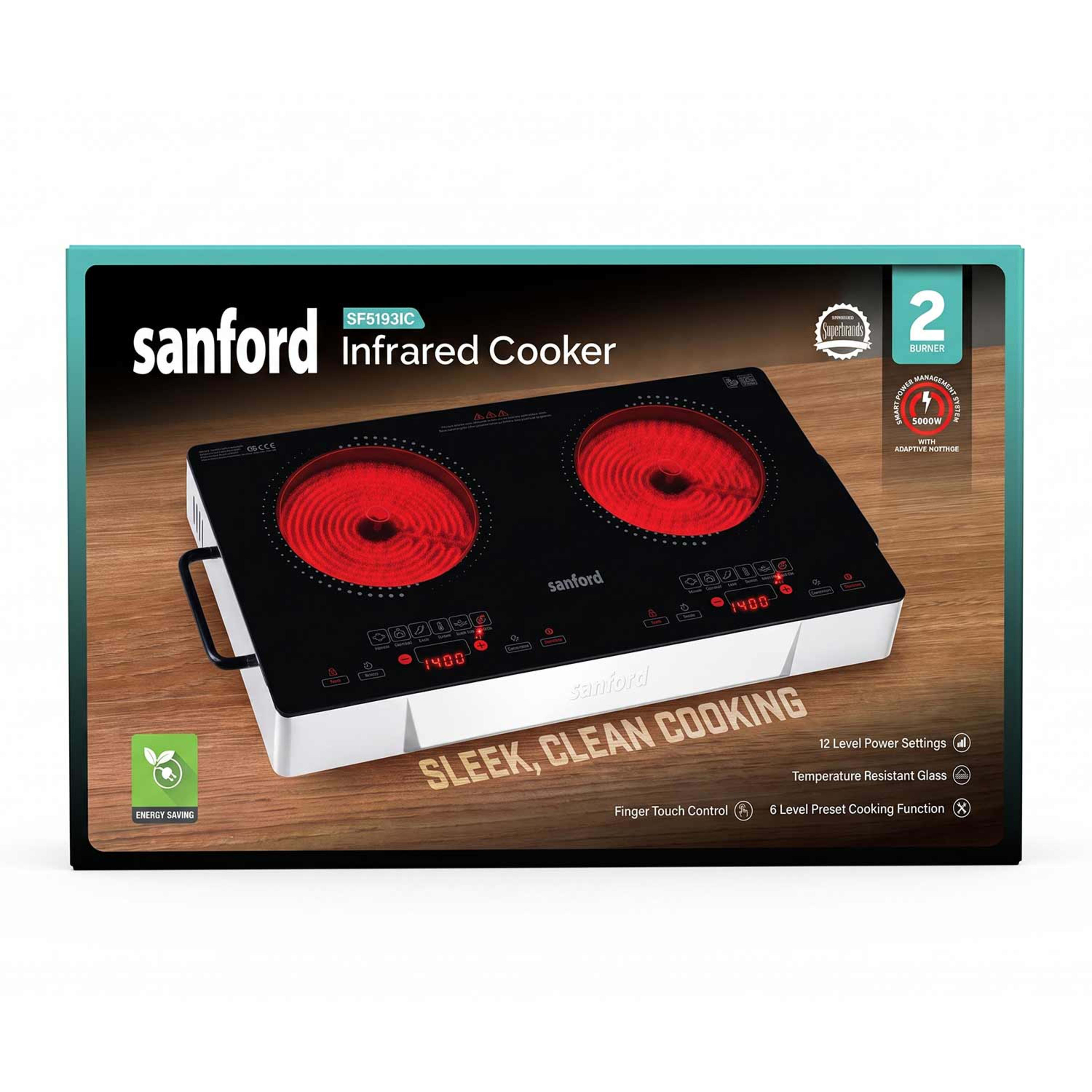 Sanford Double Burner Infrared Cooker 2800w Sf5193ic Kc