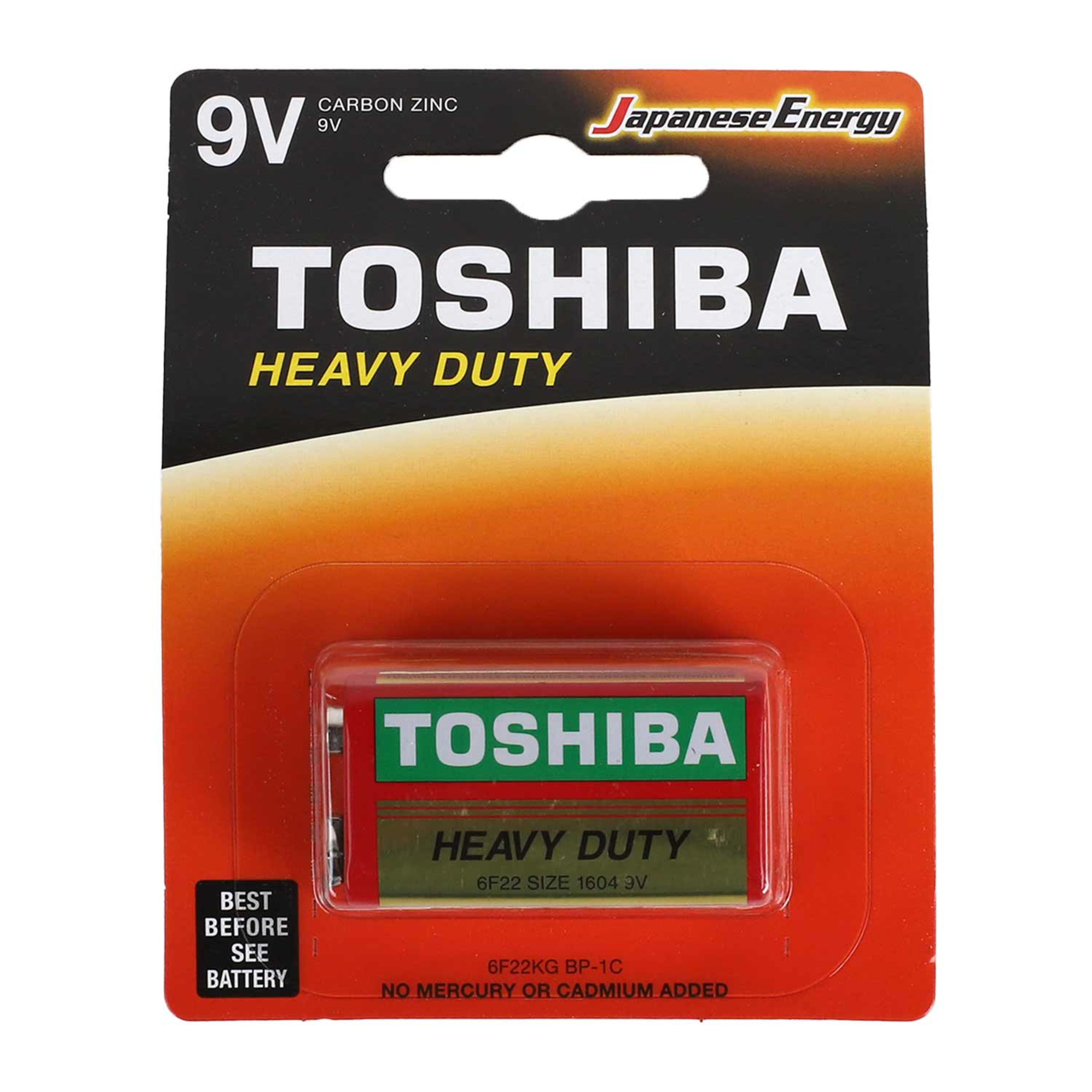 Toshiba Heavy Duty Battery 9v 6f22 Kg Bp-1c