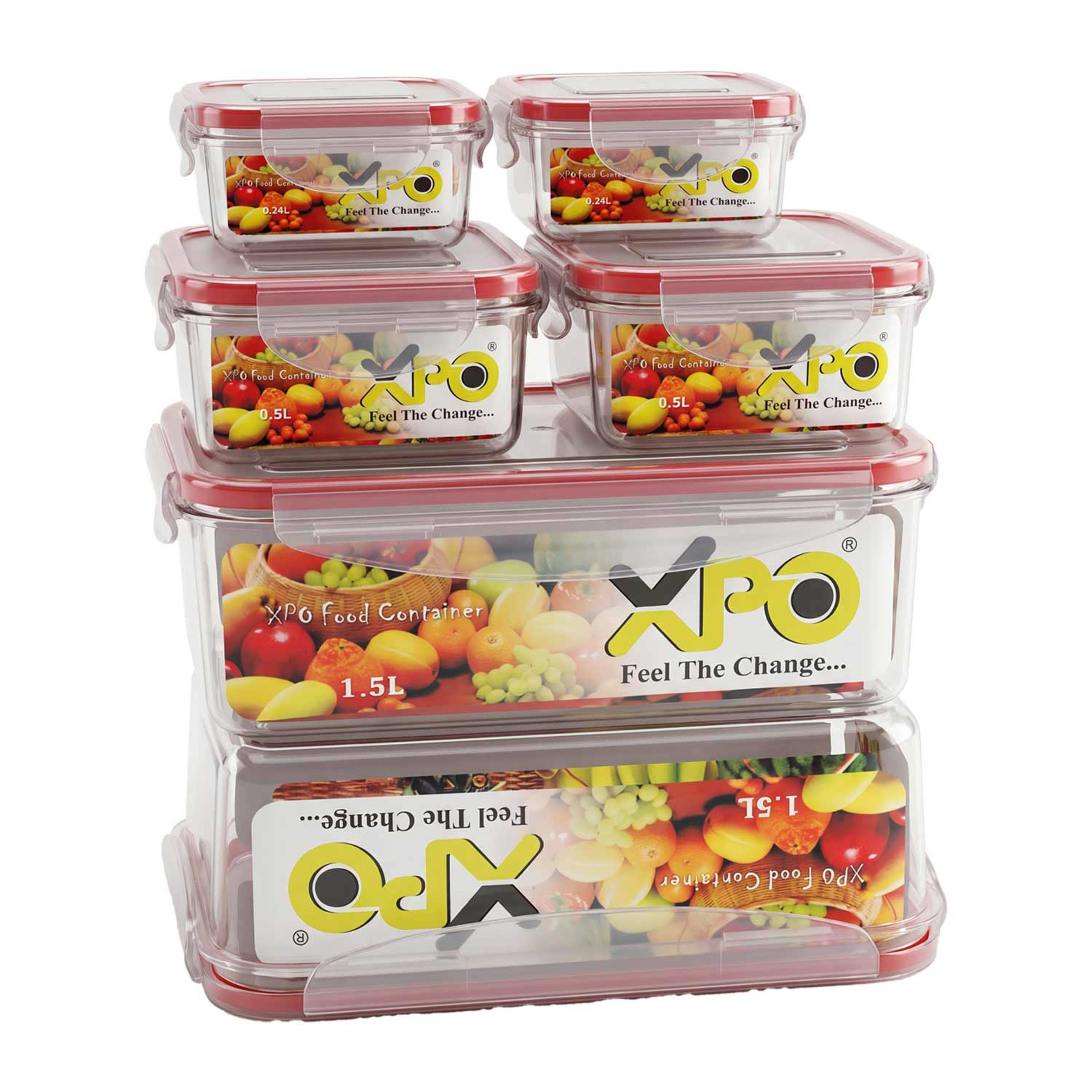 Xpo Food Container Click & Seal 0.24+0.5+1 3650