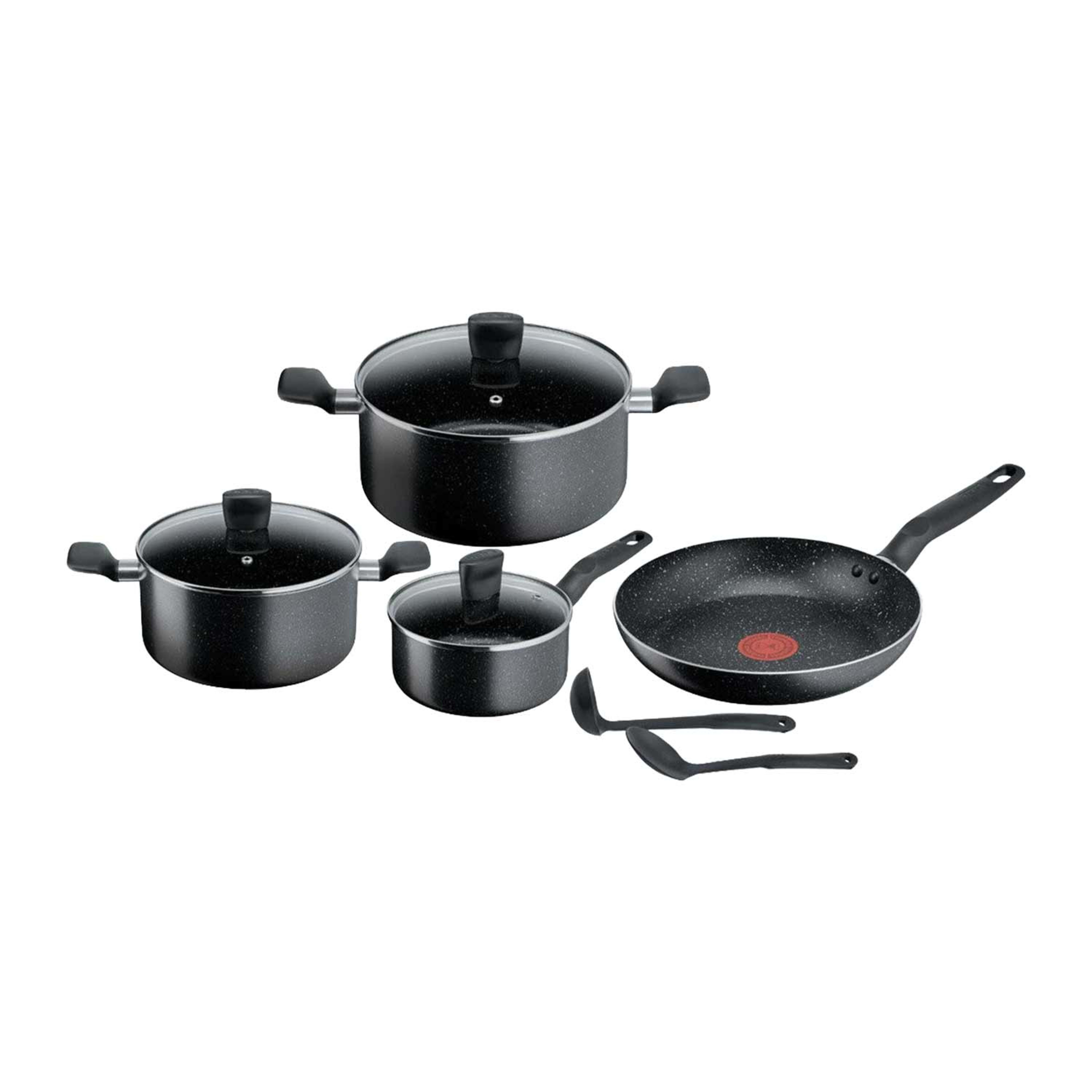 Tefal Dark Stone Cookware Set 9pcs B491s985