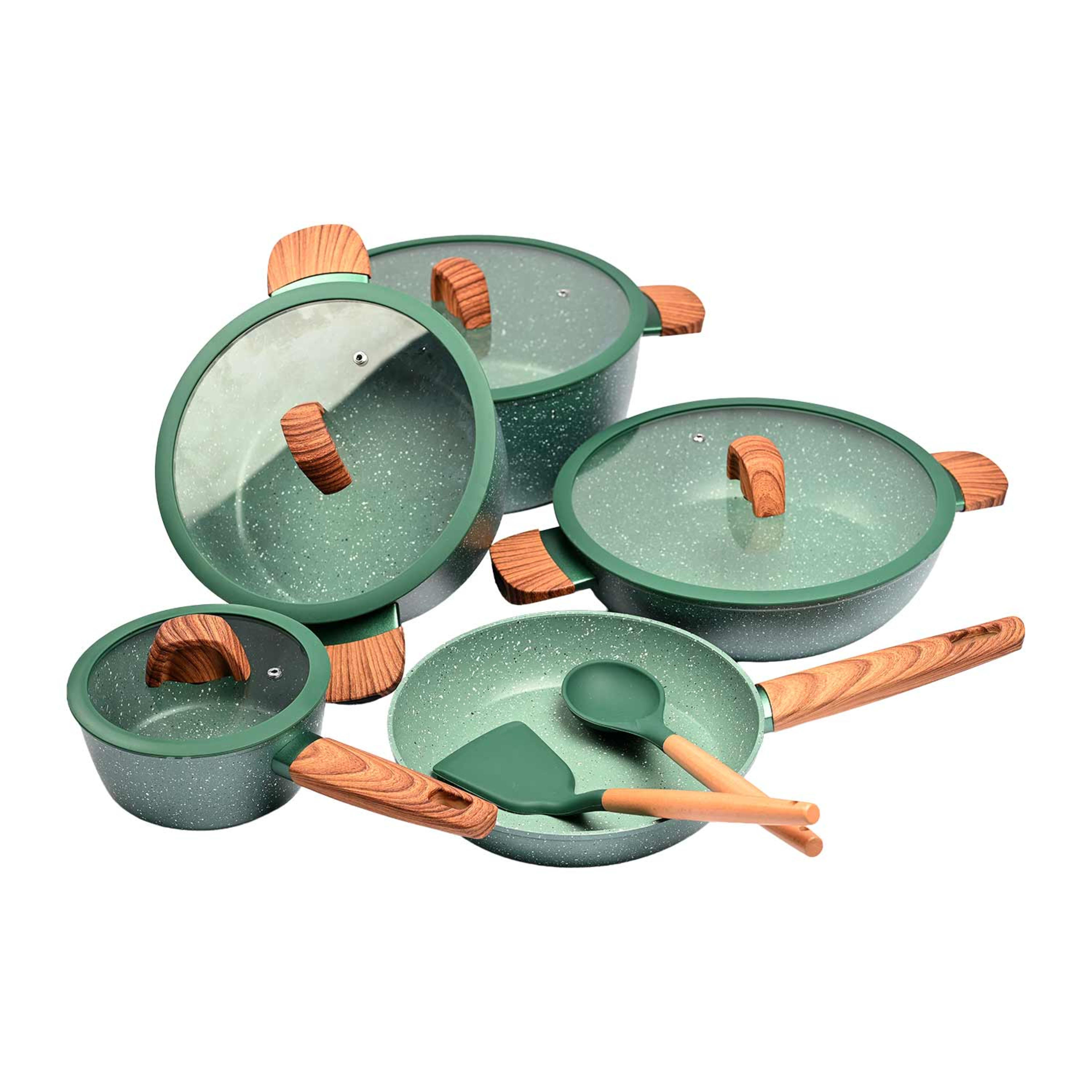 Gitco Rocook N/s Marble Cookware 11pcs Set Nc3566