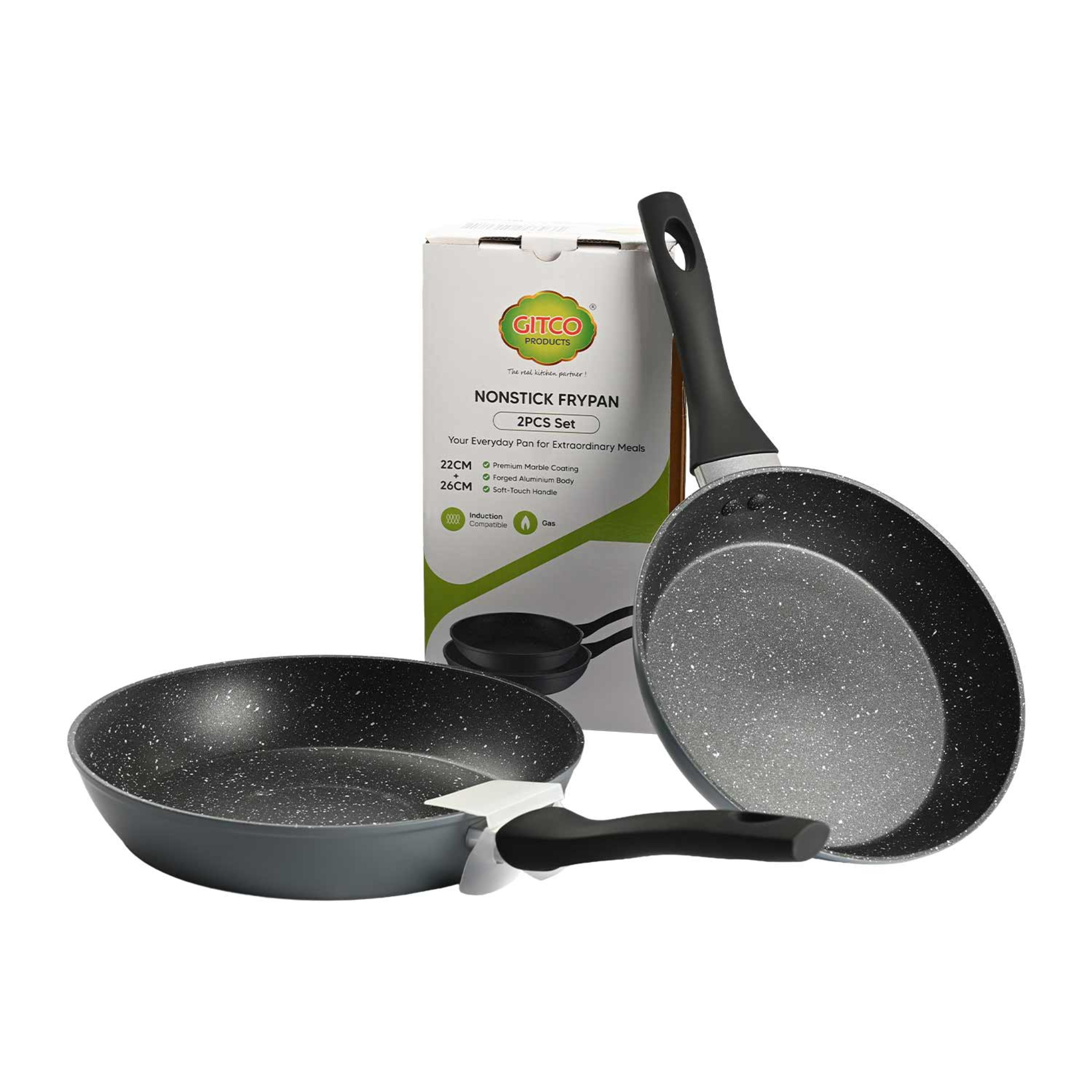 Gitco N/s Frypan 2pcs Set 9 22cm + 26cm Nc3771