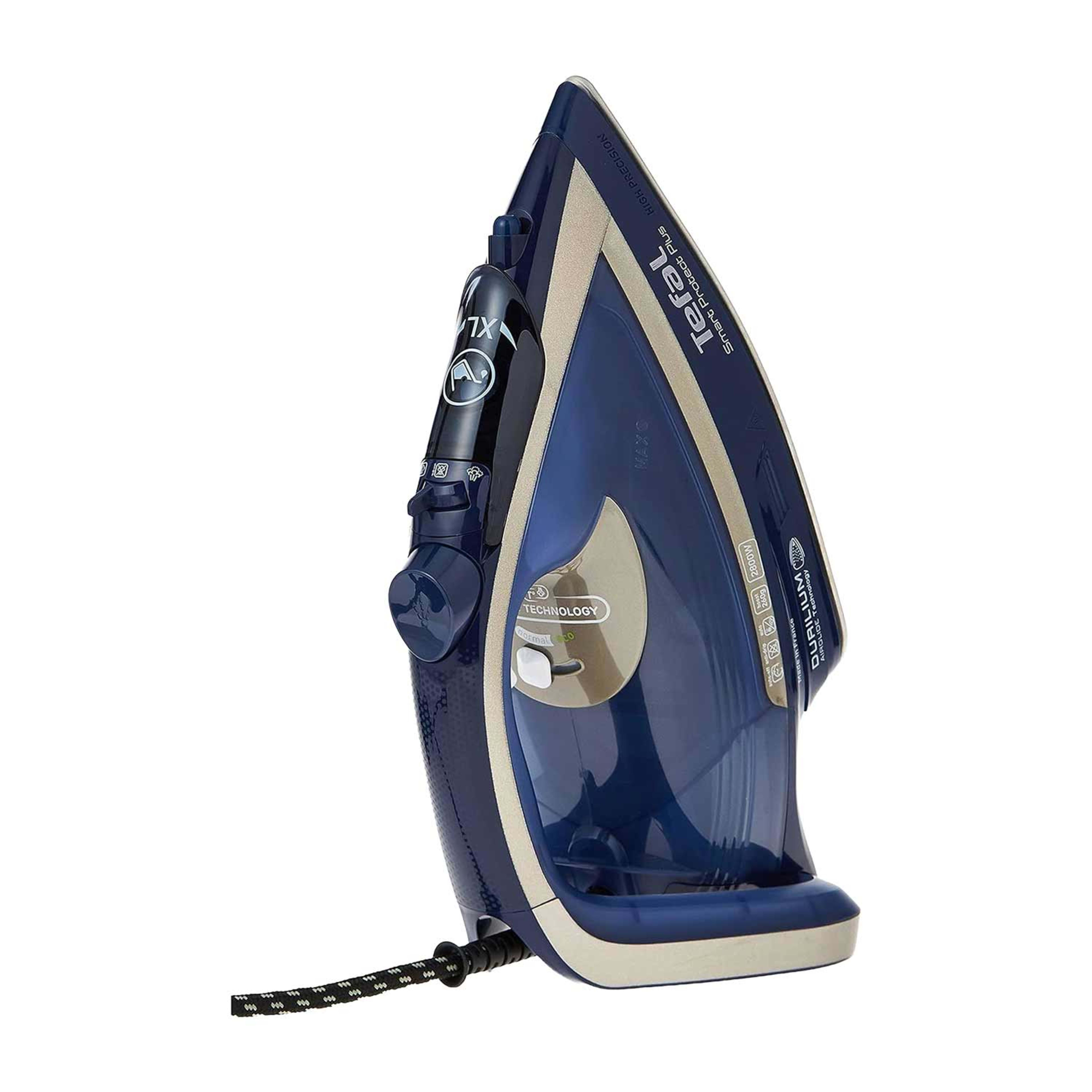 Tefal Steam Iron Smart Protect Blue Silver Fv6872