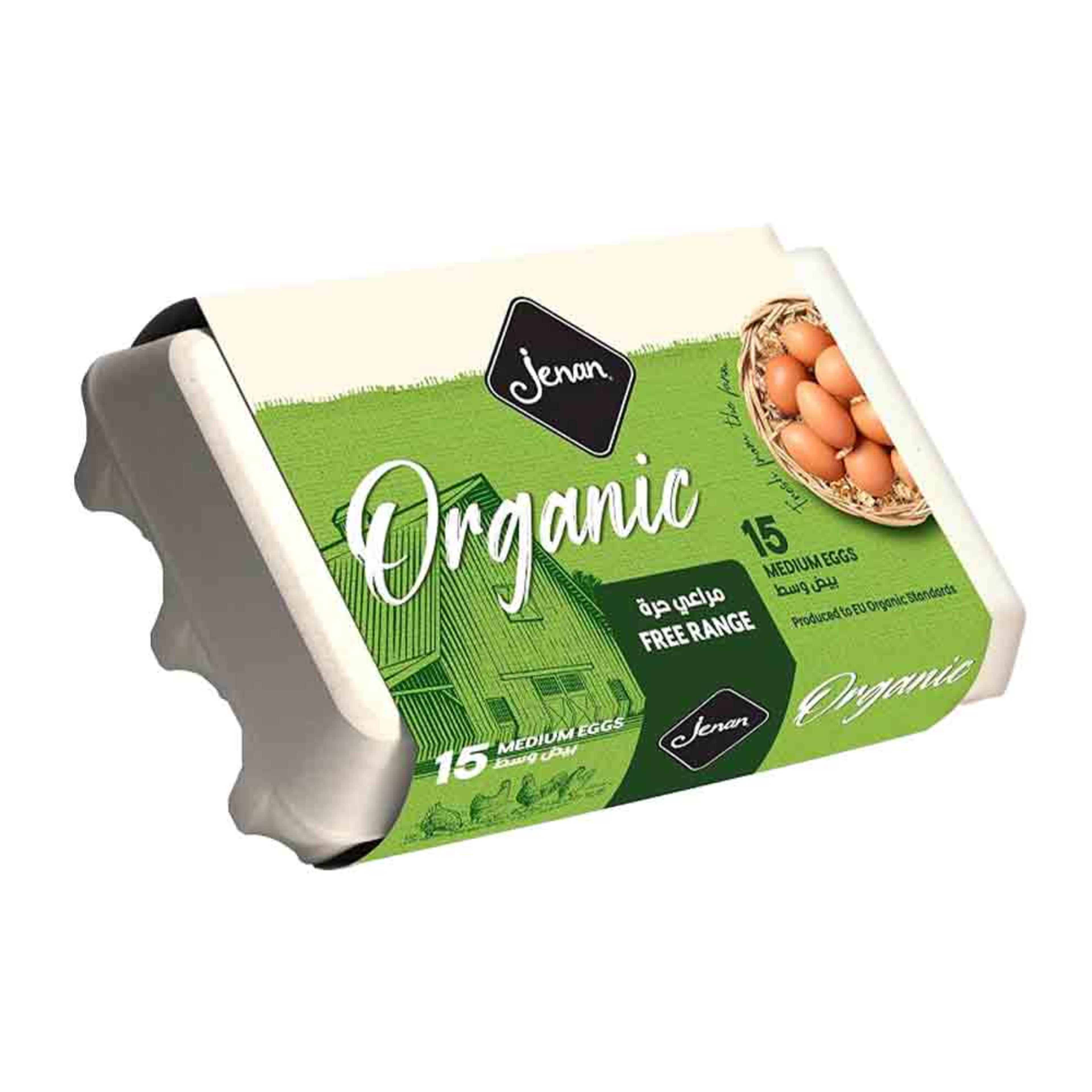 Jenan Organic Free Range Eggs Medium 15pcs