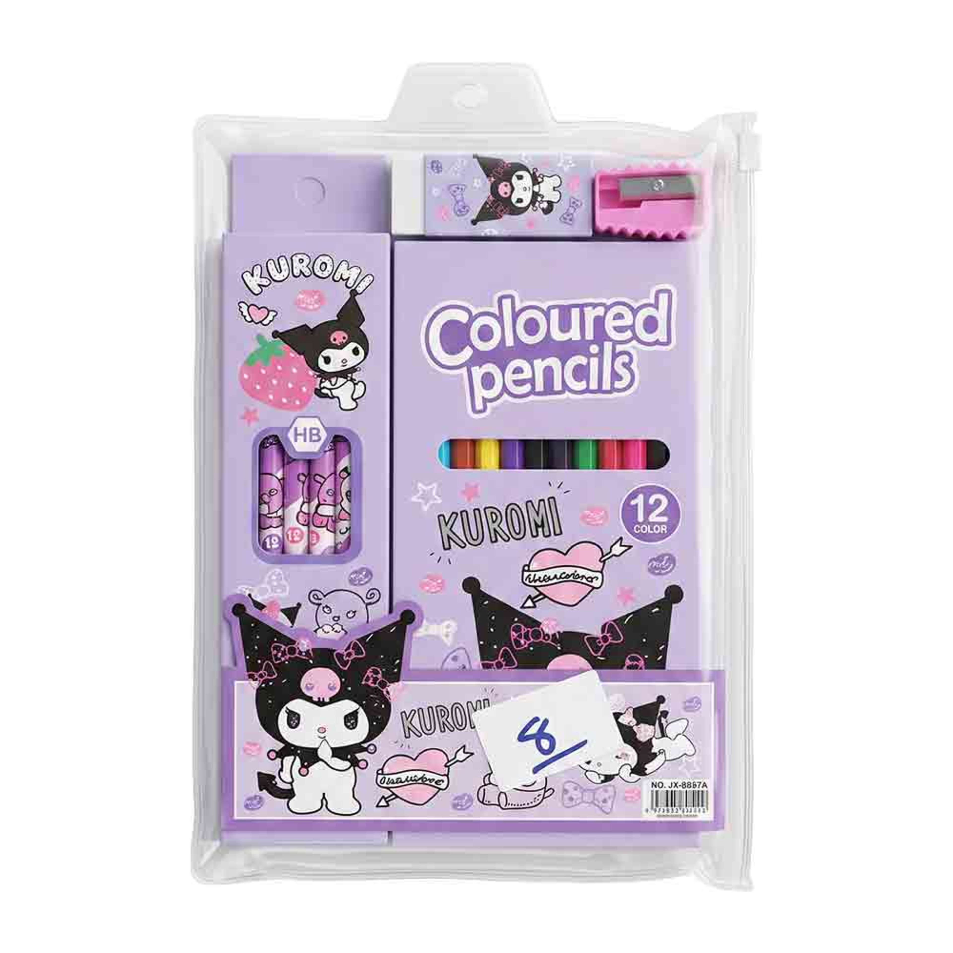 Kuromi Pvc Bag Stationery Set Jx-8837a