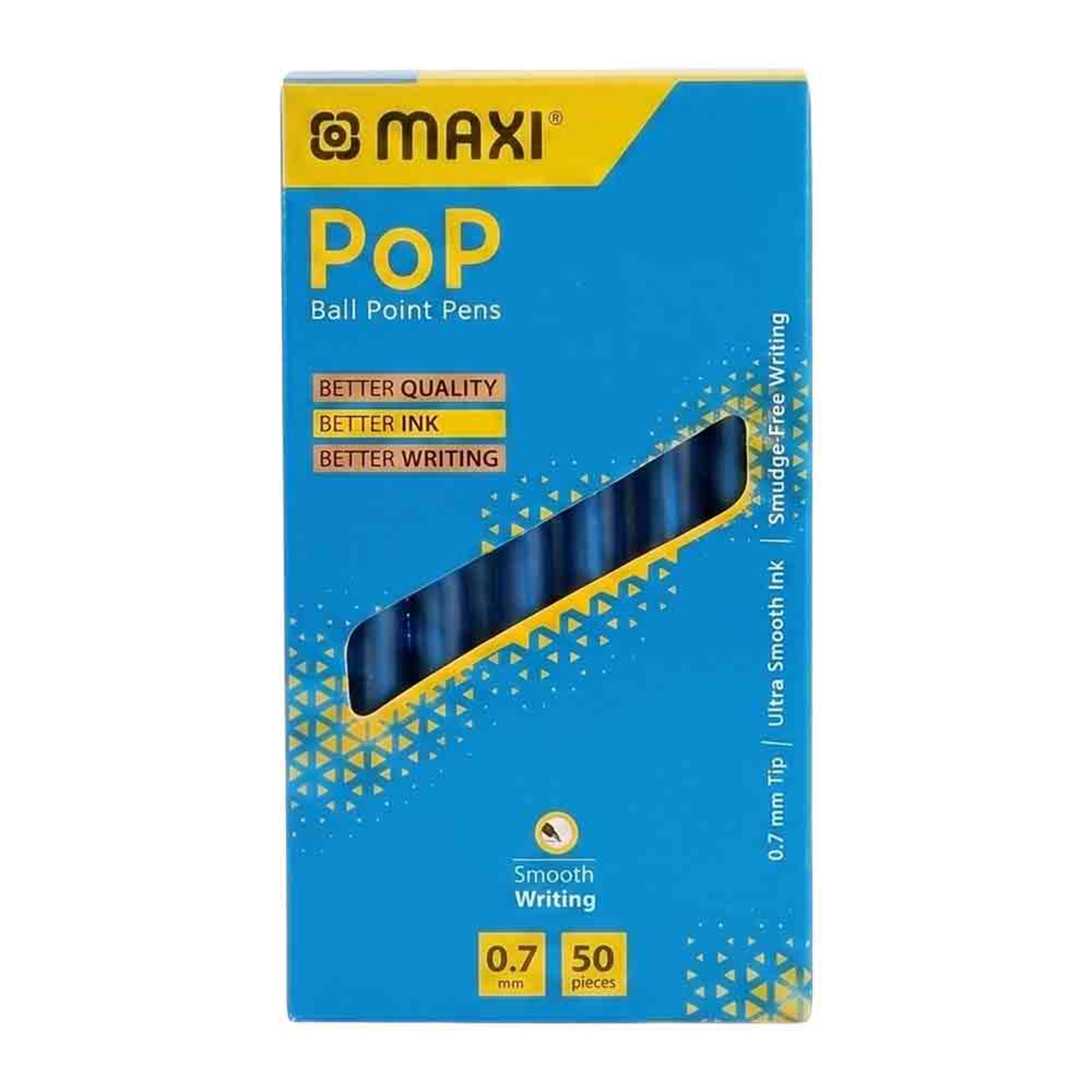 Maxi Pop Ball Point Pens 0.7mm Blue 50pcs Mx-pop-b