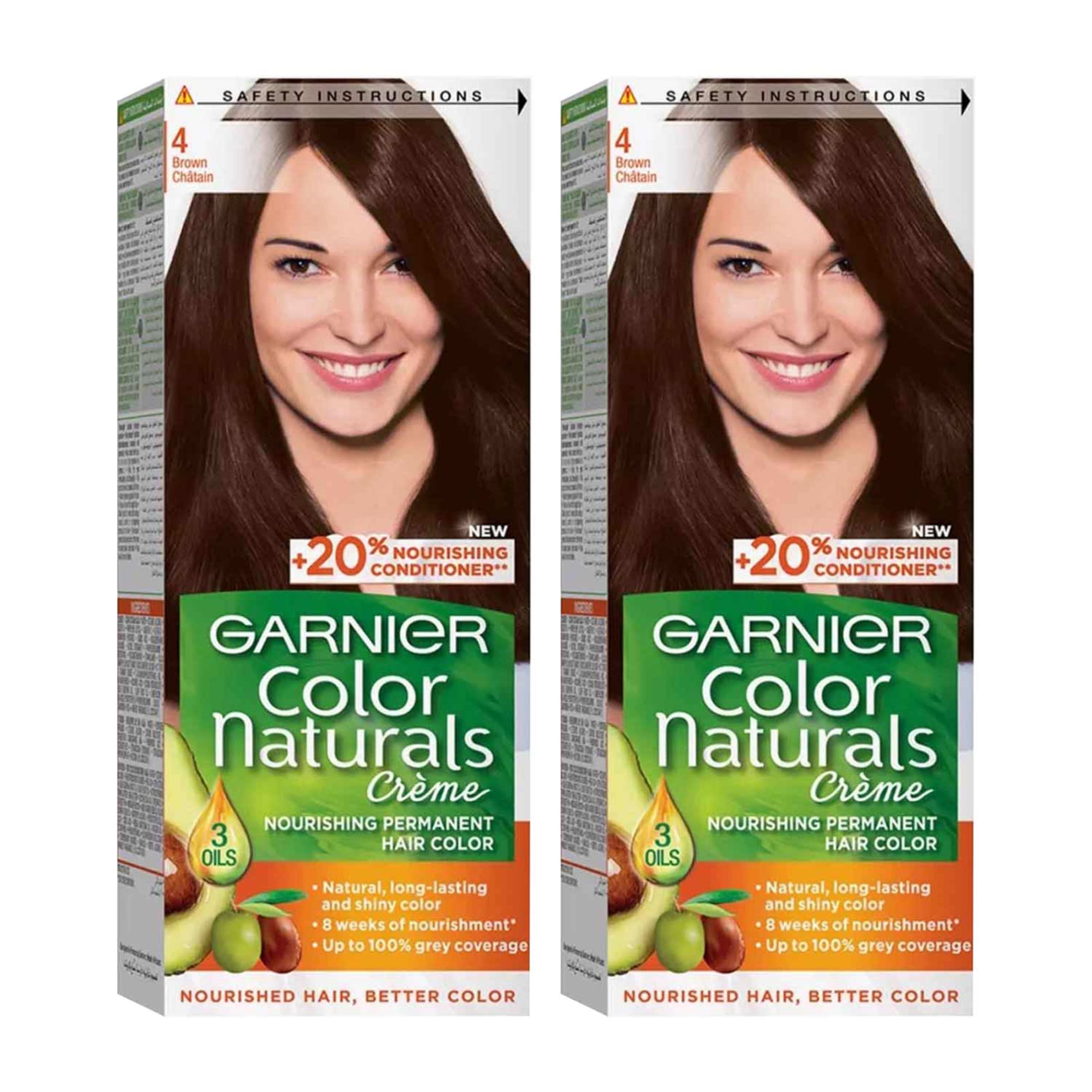 Garnier Color Naturals Brown 4 X2pcs