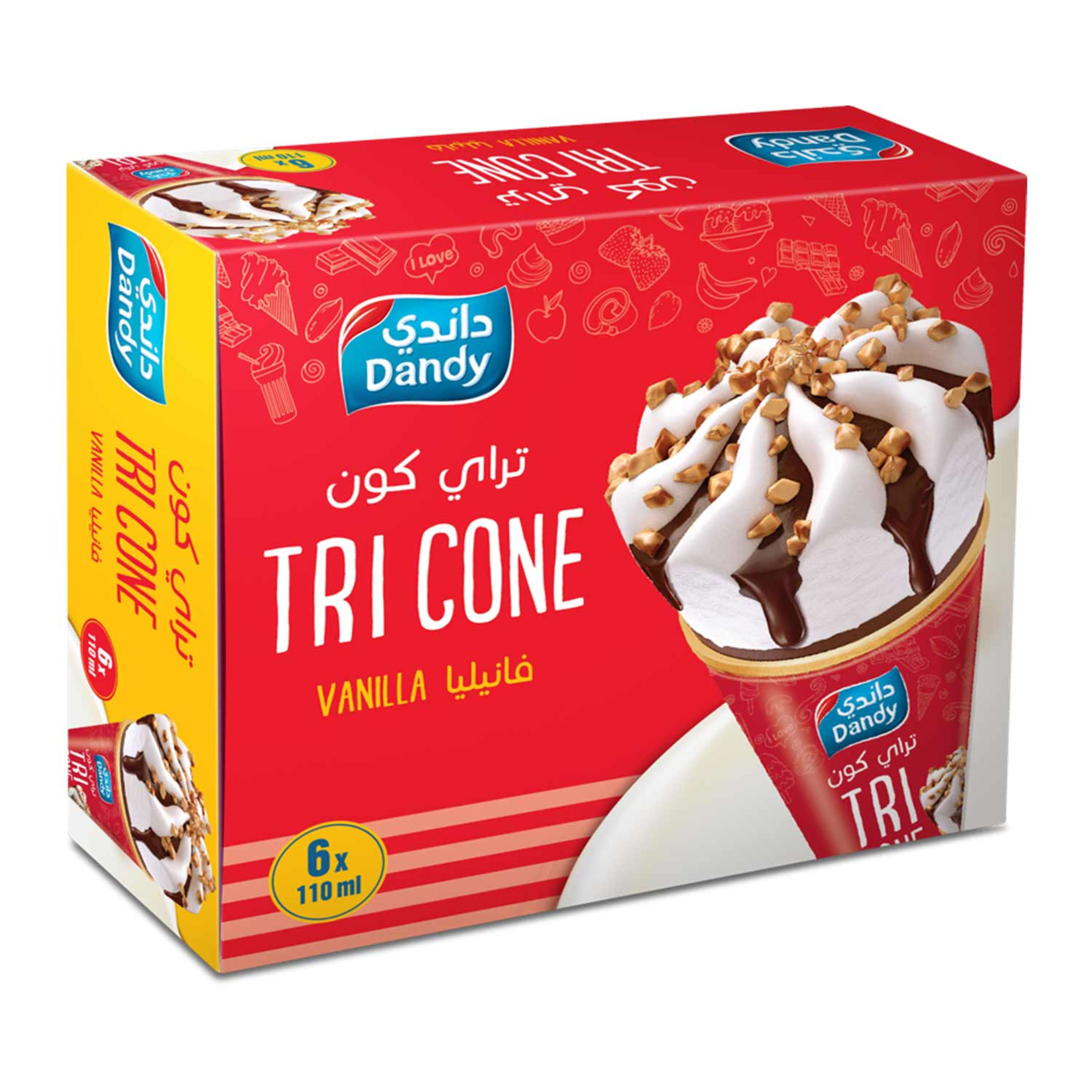 Dandy Ice Cream Vanilla Cone 110ml