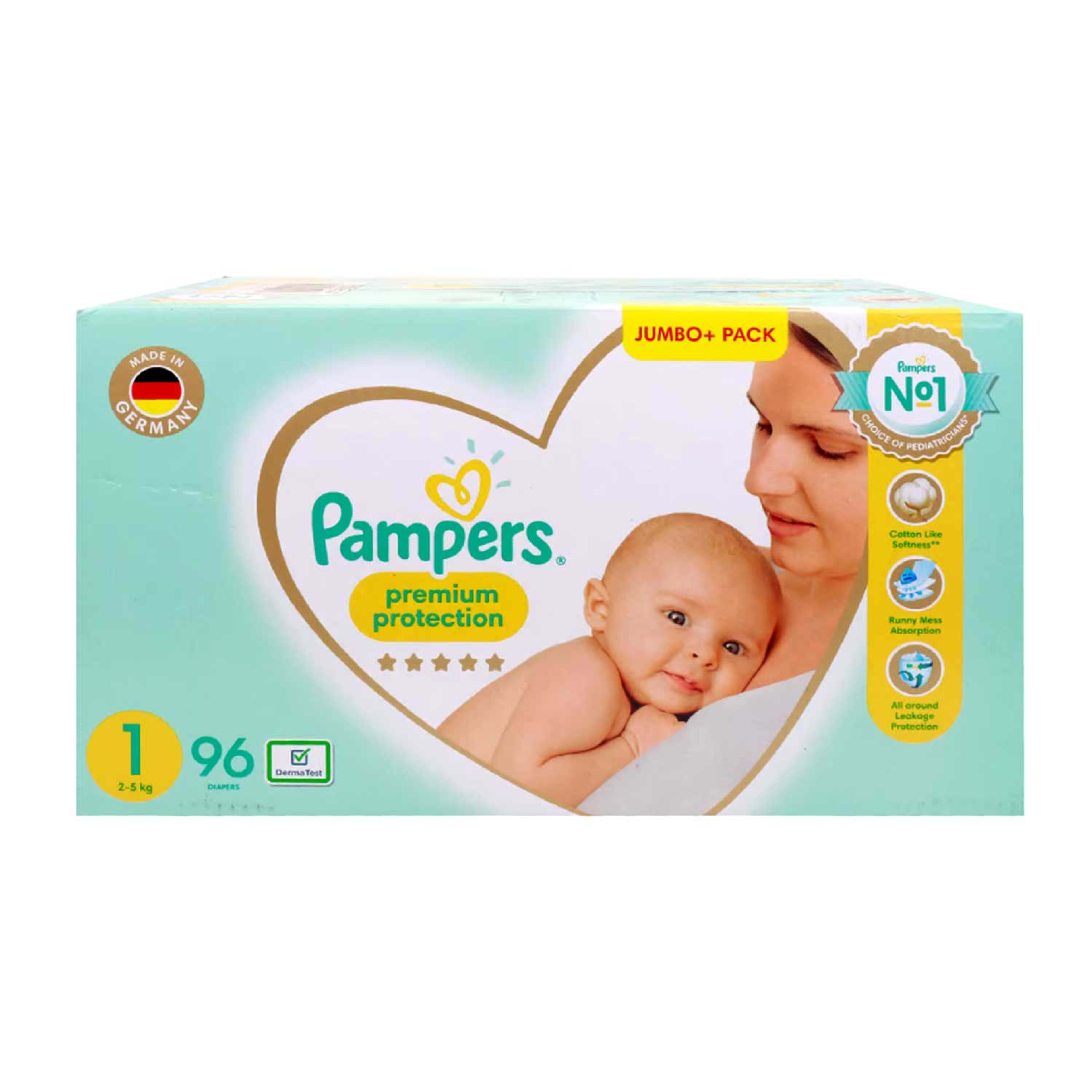 Pampers Premium Protection Diaper 2-5kg #1 96pcs